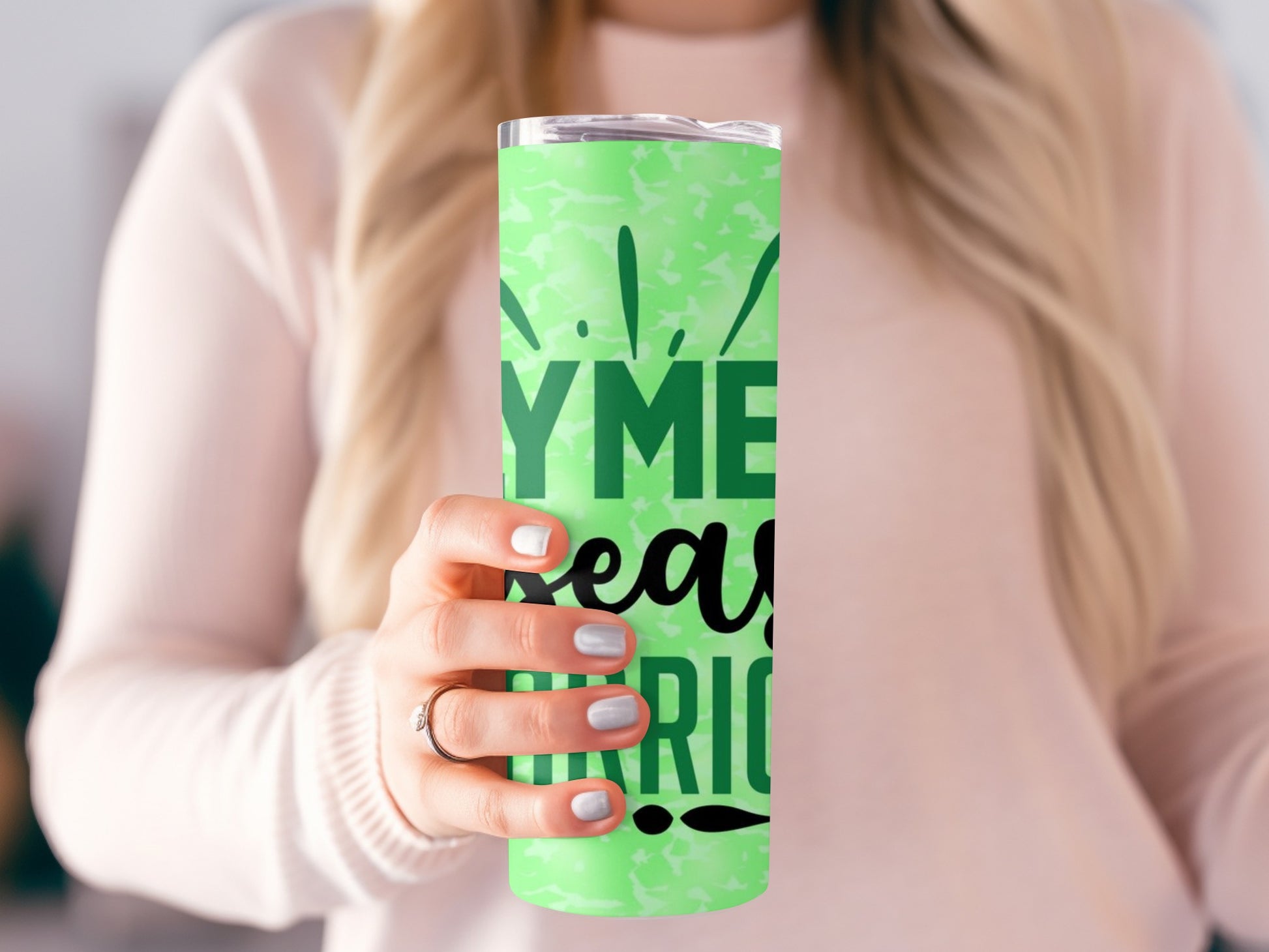 Cute Lime Green Yes You Can Motivational Bottle