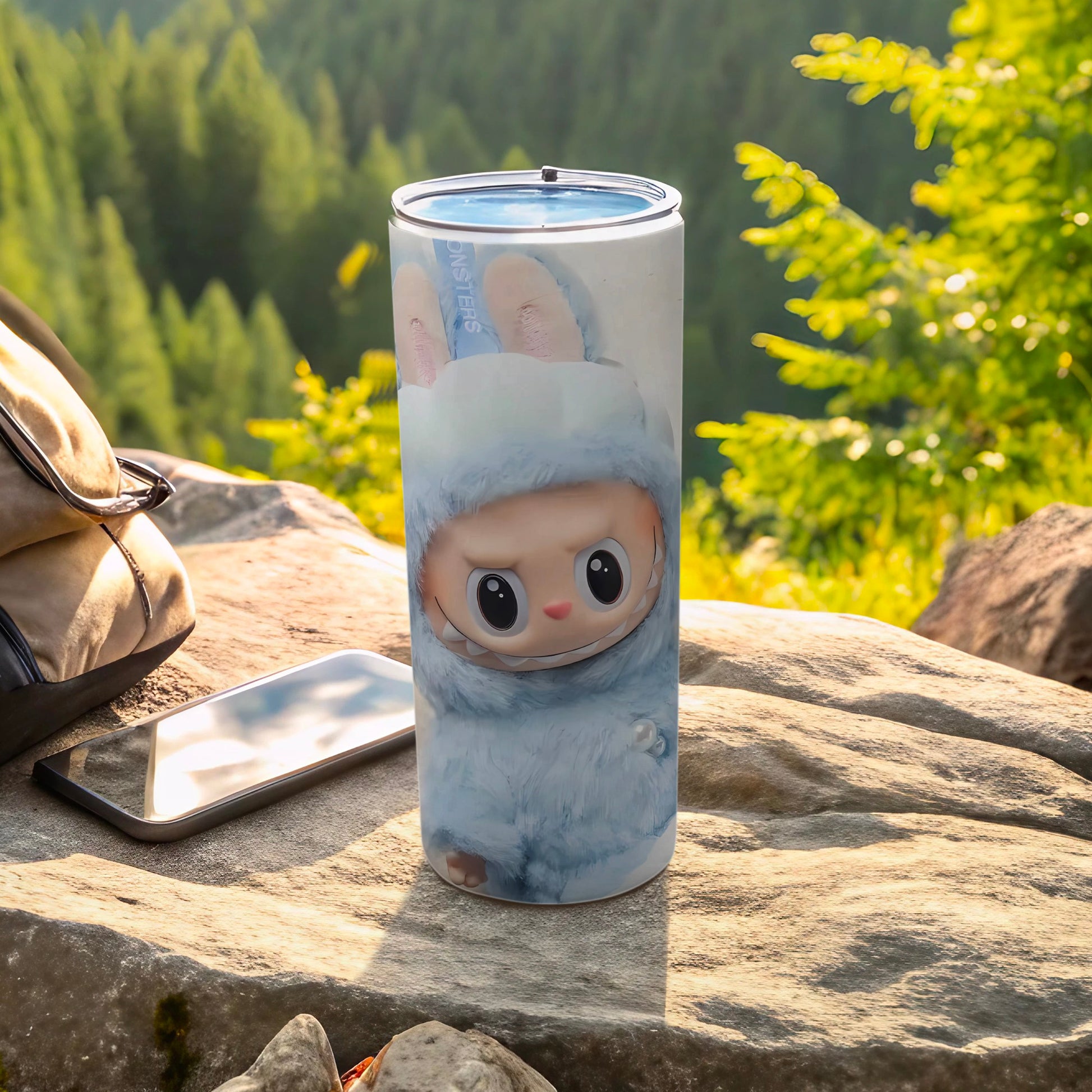 Cute Monster Eyes Design Travel Tumbler for Outdoor Use