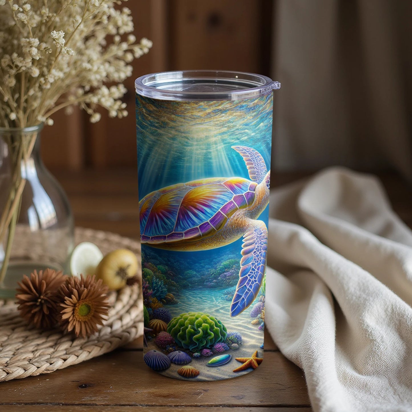 Beautiful Sea Turtle Ocean Design Tumbler