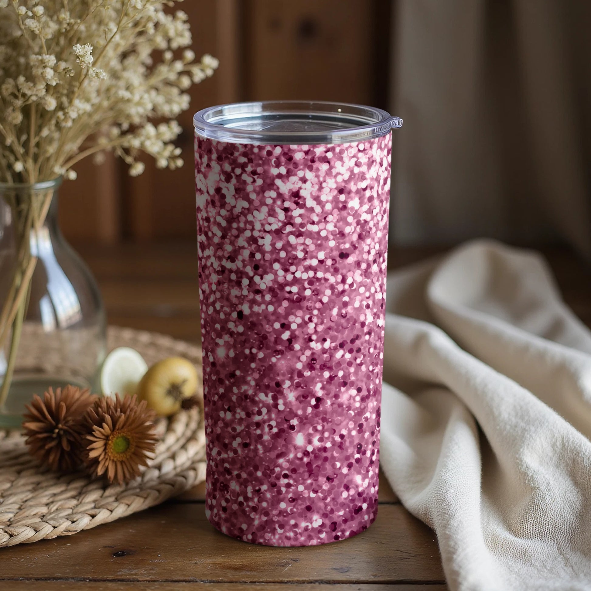 Speckled Pink and White Patterned Tumbler Product
