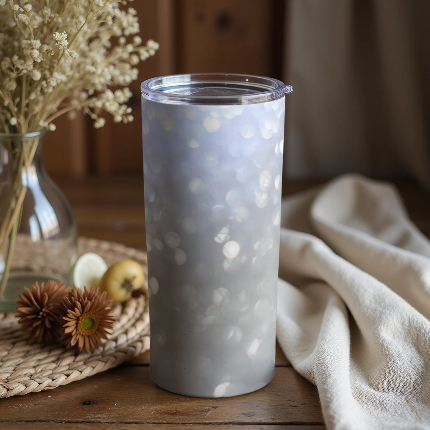 Elegant Bokeh Design Double Wall Tumbler