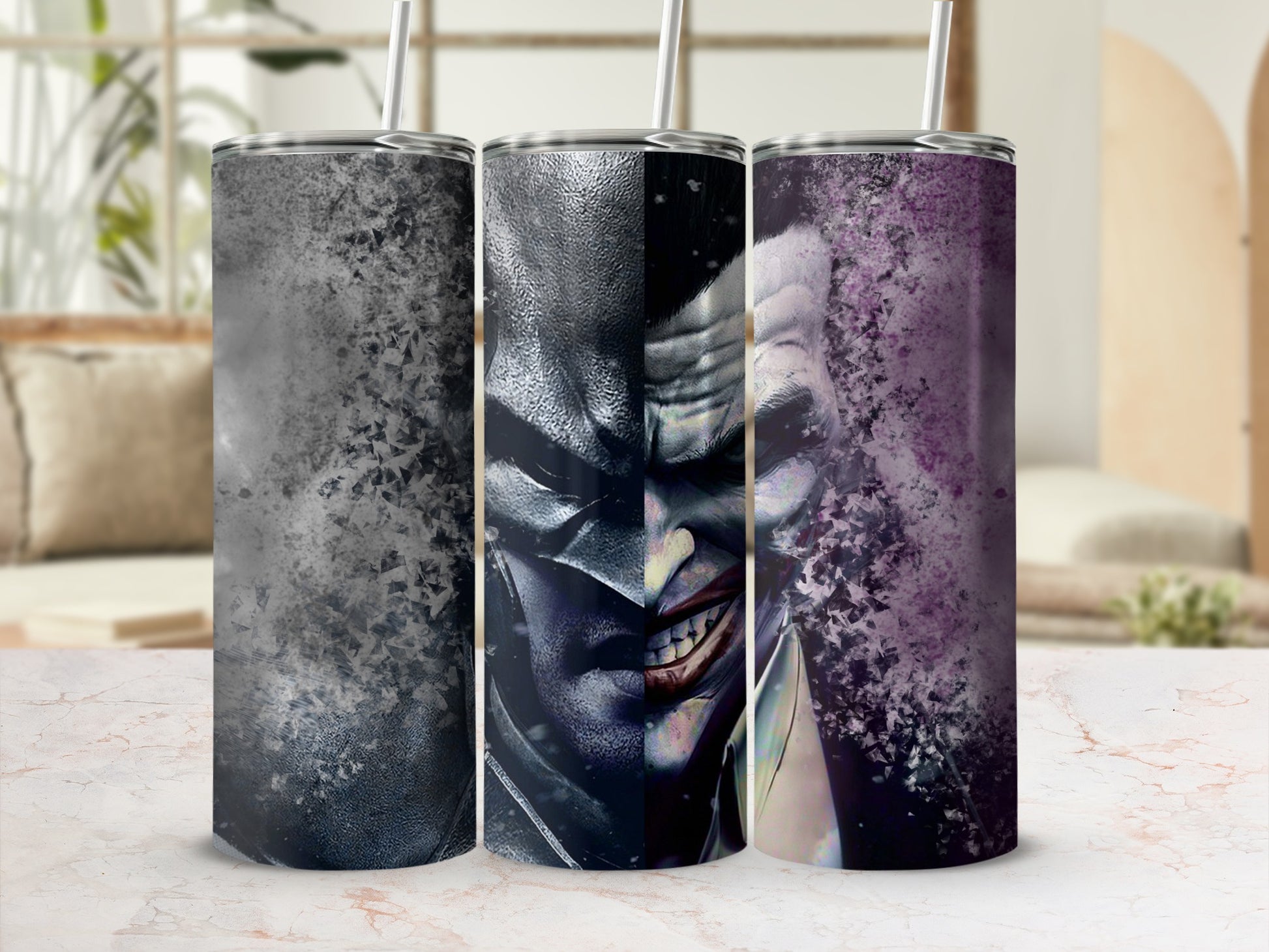 Batman and Joker Themed Tumblers Unique Drinkware Items