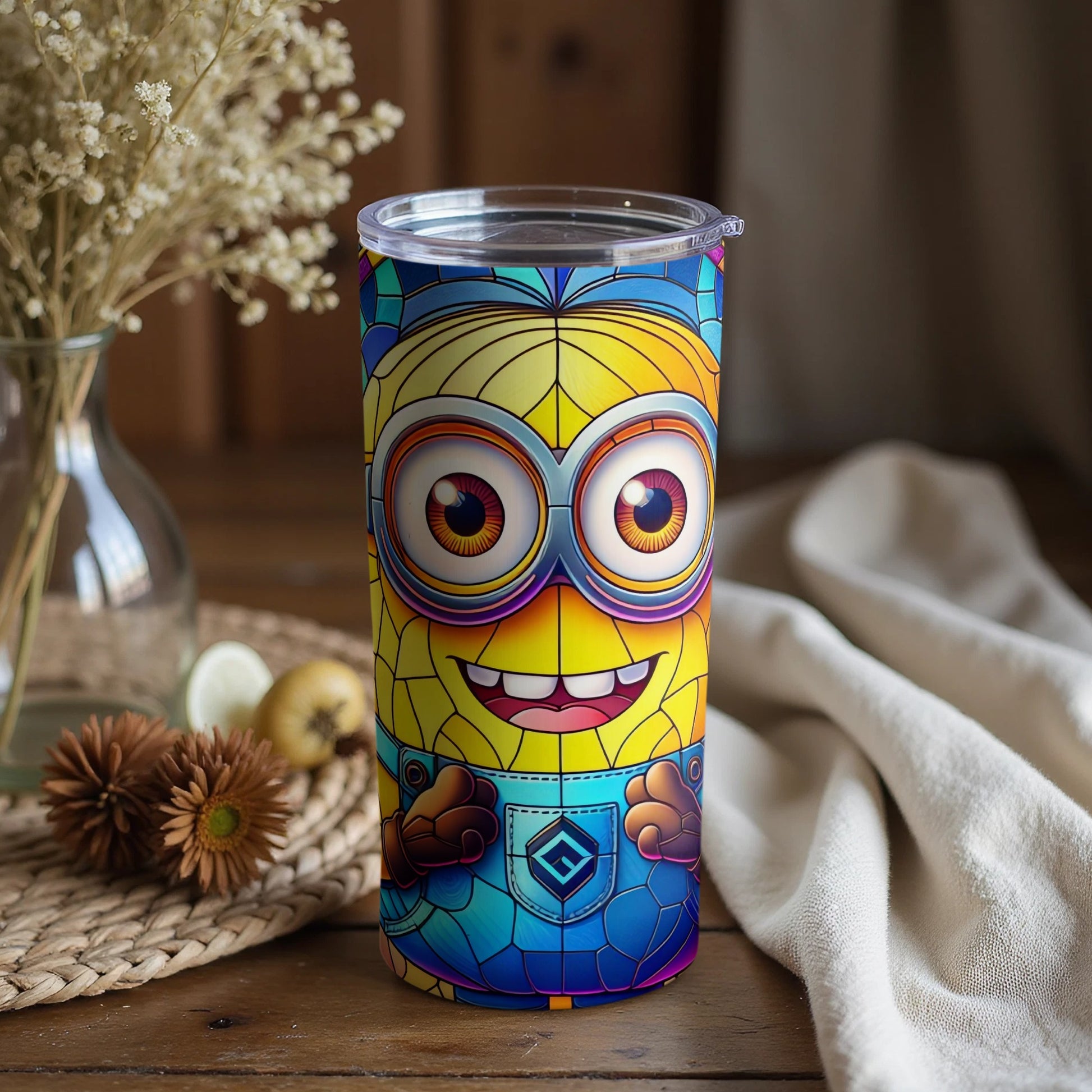 Colorful Fun Character Tumbler for Kids Drinkware