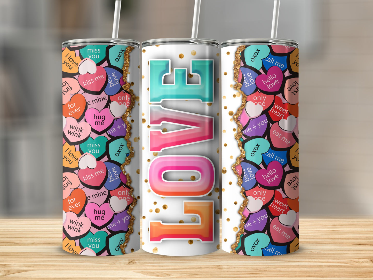 LOVE XOXO Kiss Me Sweet Heart Golden Confetti product type