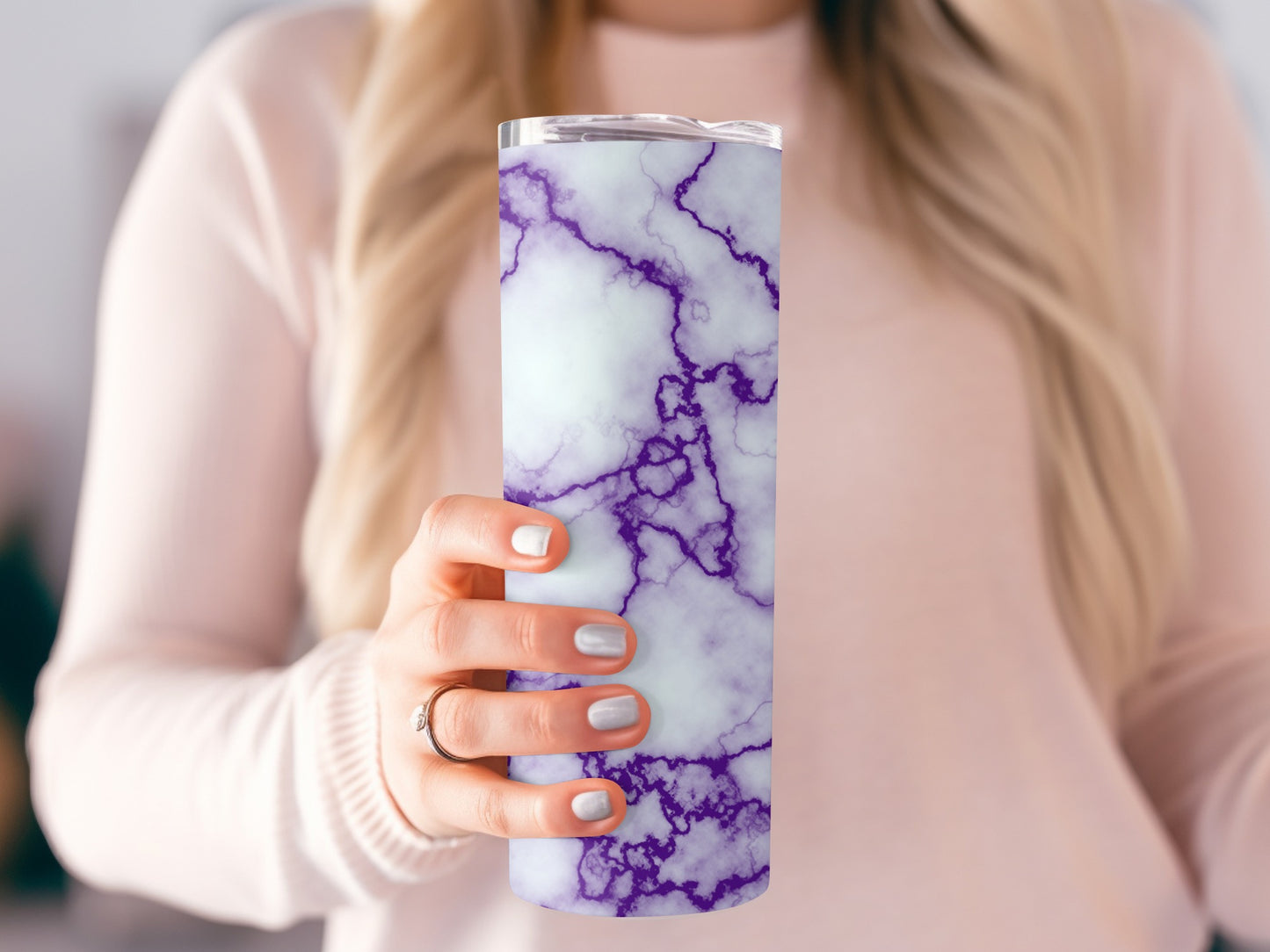Purple Veins Abstract Design Decorative Pattern Tumblers