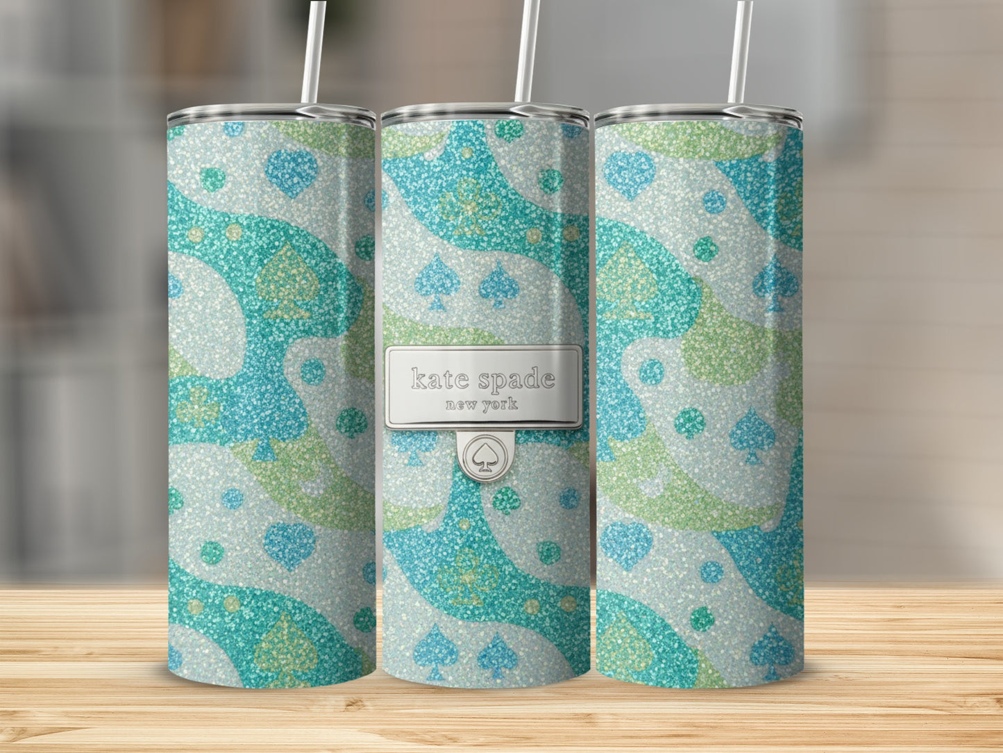 Inspired By Fabulous Kate Spade Pattern With Spots And Spades Design Tumblers