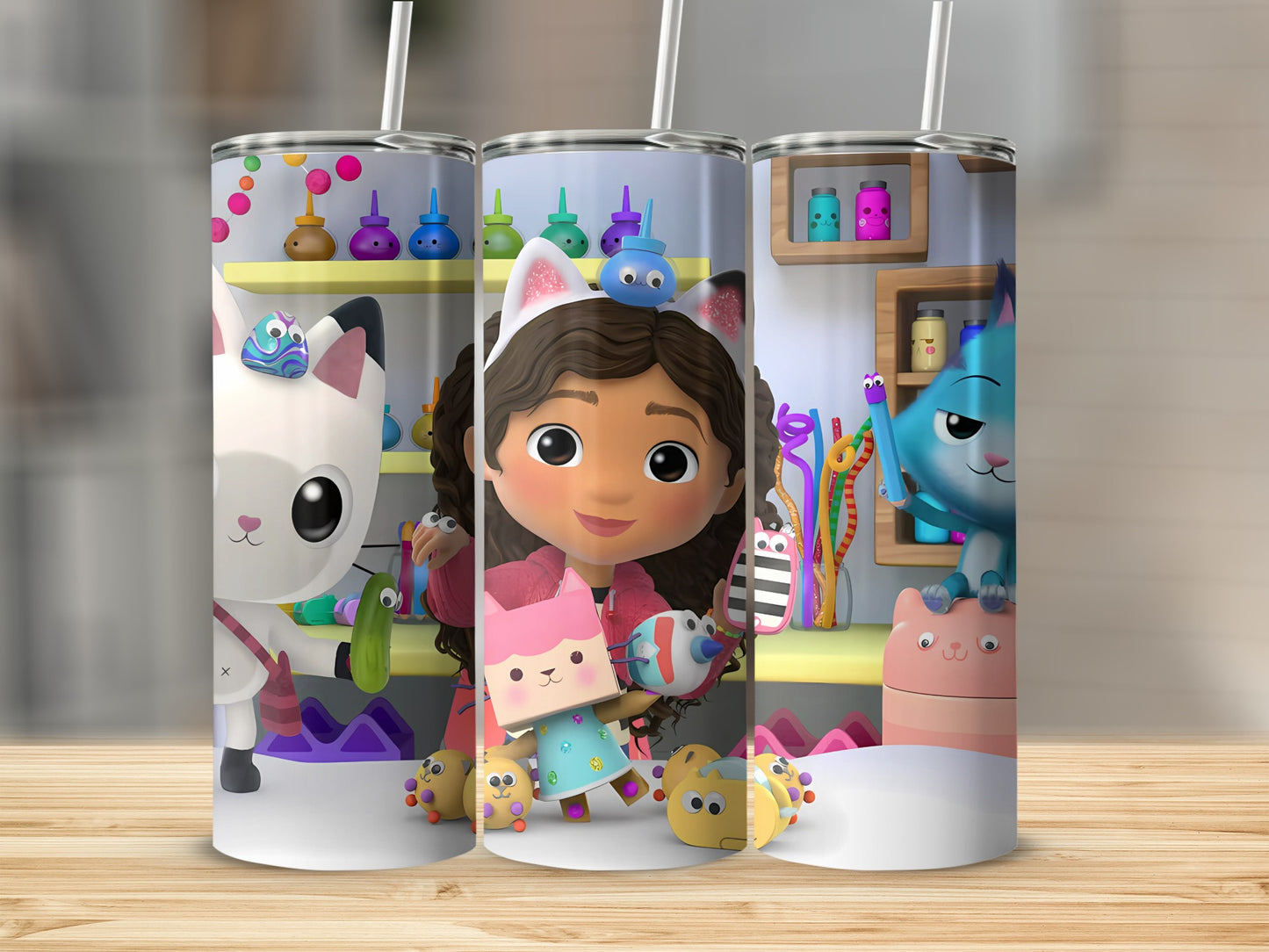 Adorable Cartoon Characters Tumbler Art Custom Design