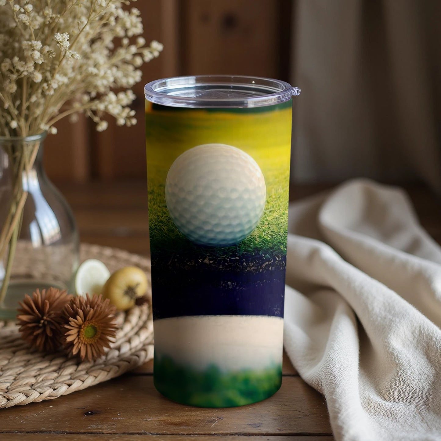 Golf Ball Scenic Design Insulated Tumbler