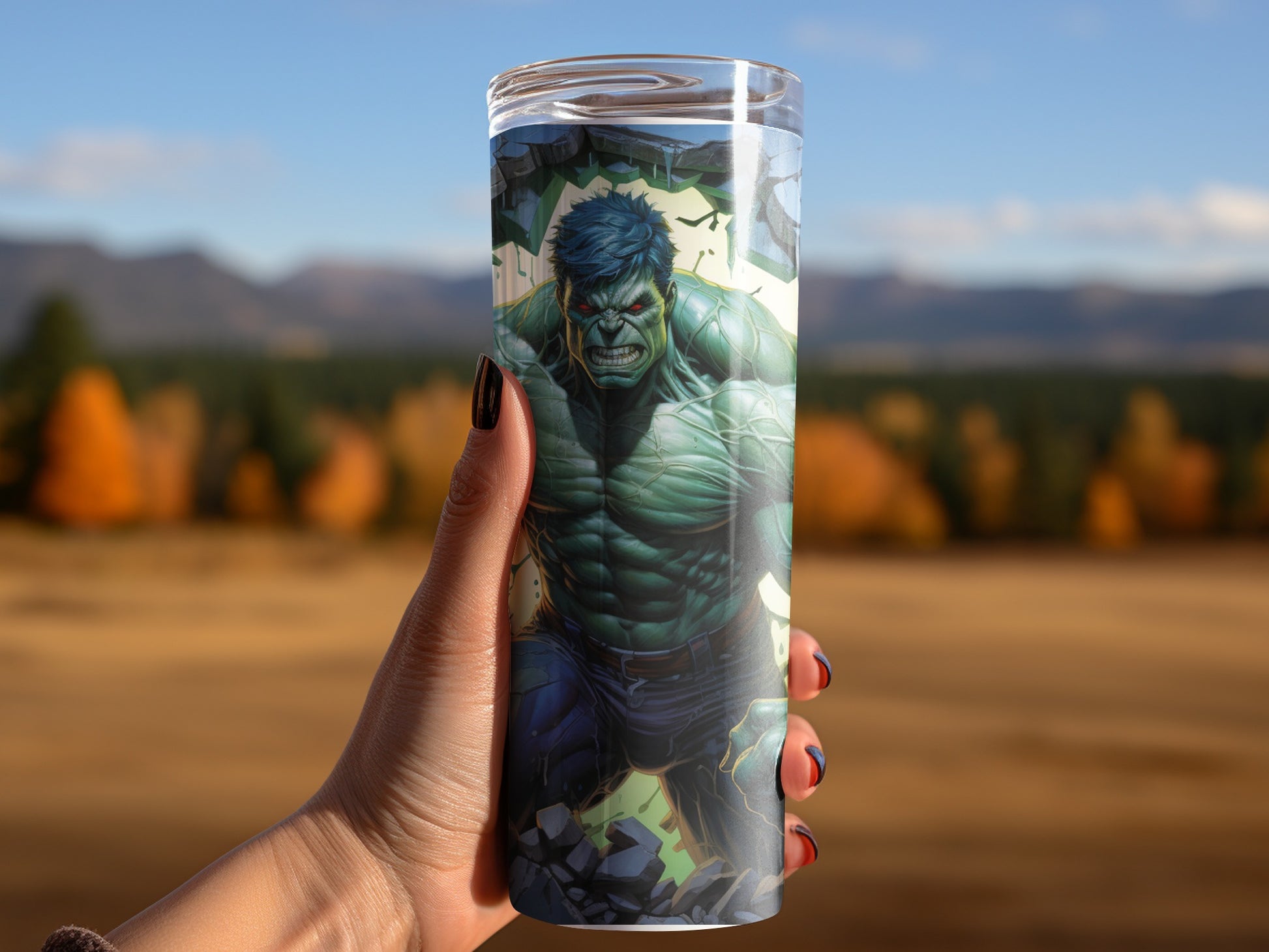 Hulk Illustrated Tumbler Perfect for Any Marvel Fan