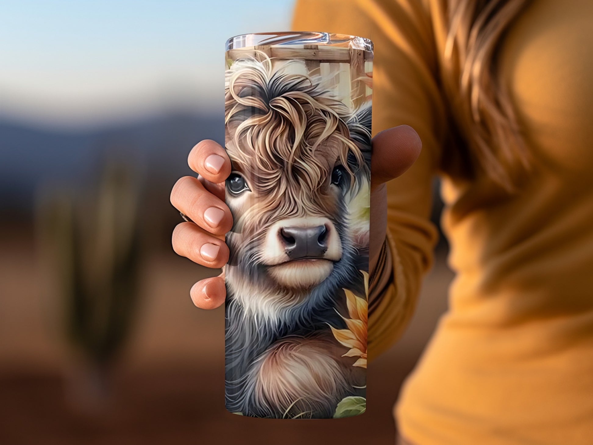 Adorable Highland Cow Design Tumbler for Everyday Use
