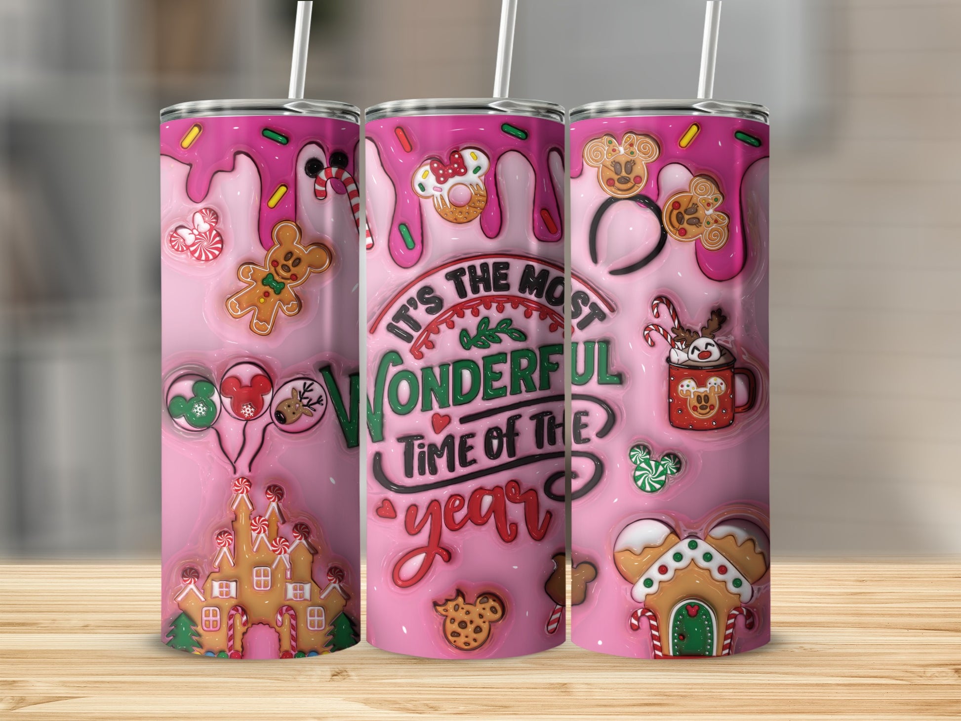 Wonderful Time Of The Year Christmas Tumbler Cup Set