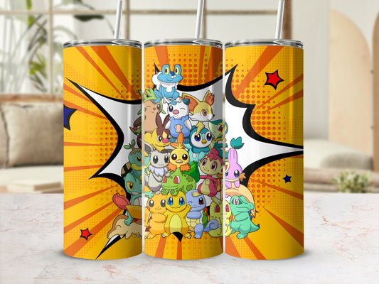 Colorful Cartoon Character Graphic Tumbler Cups