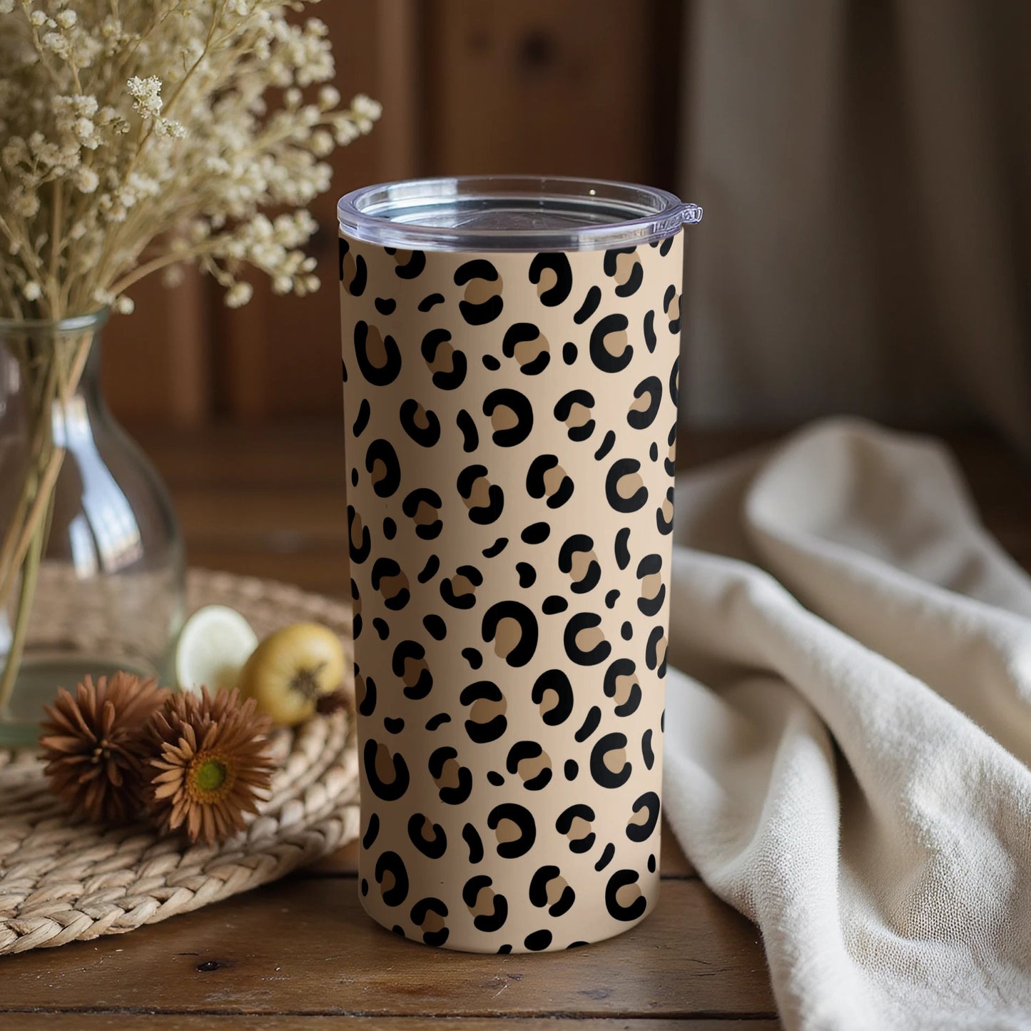 Stylish Leopard Print Tumbler for On-The-Go Lifestyle