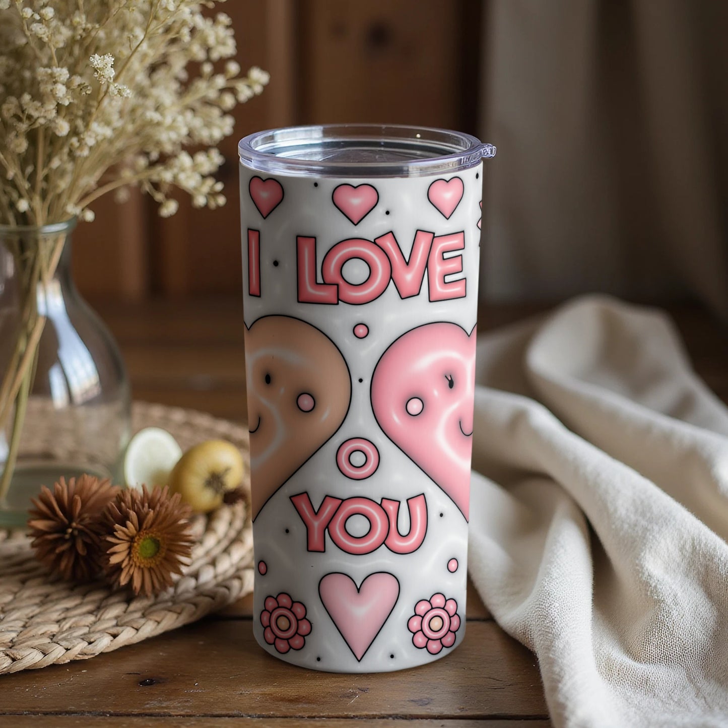 I Love You Heart Design Tumbler Cup Product