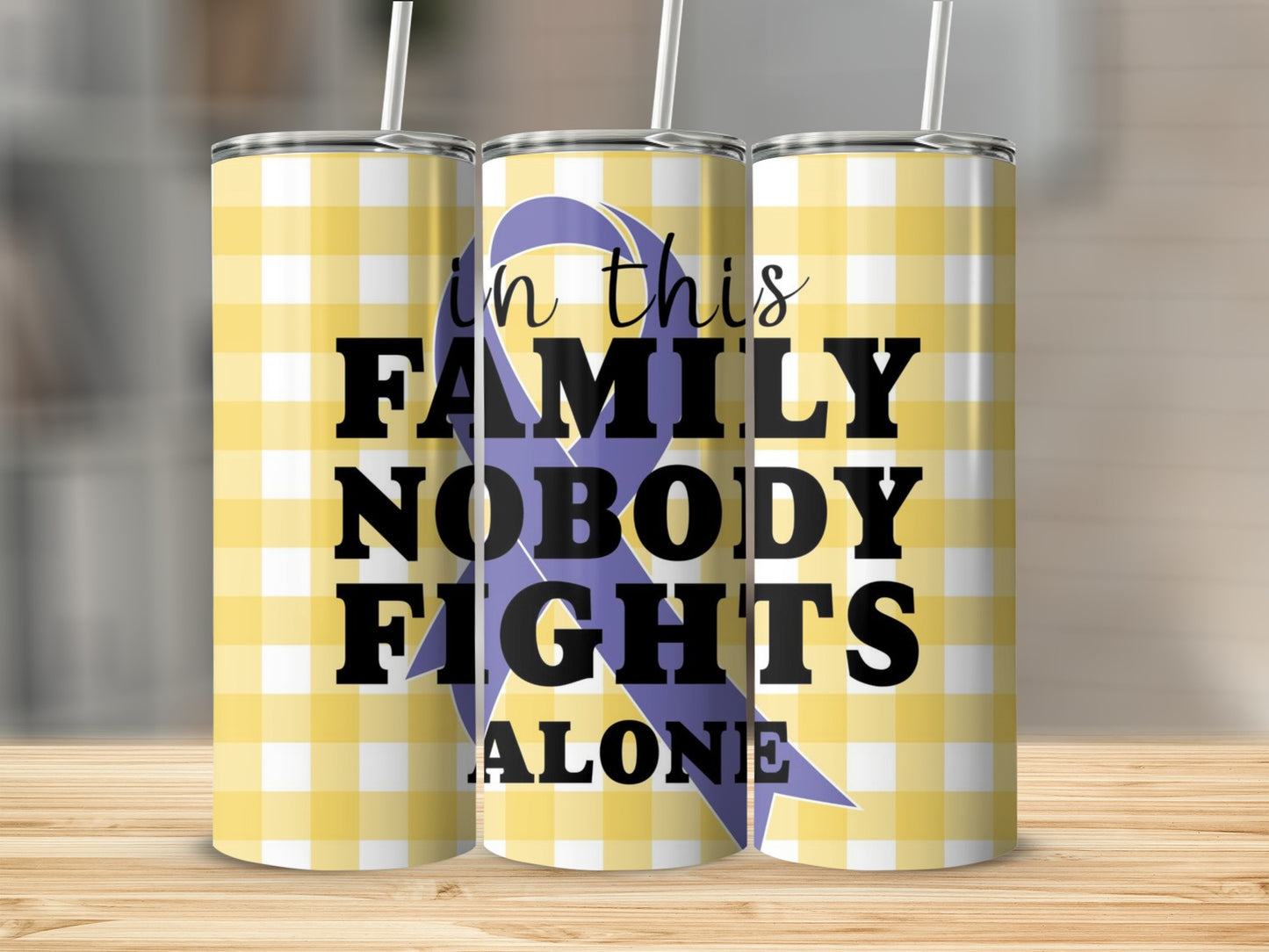 In This Family Nobody Fights Alone Tumbler Product