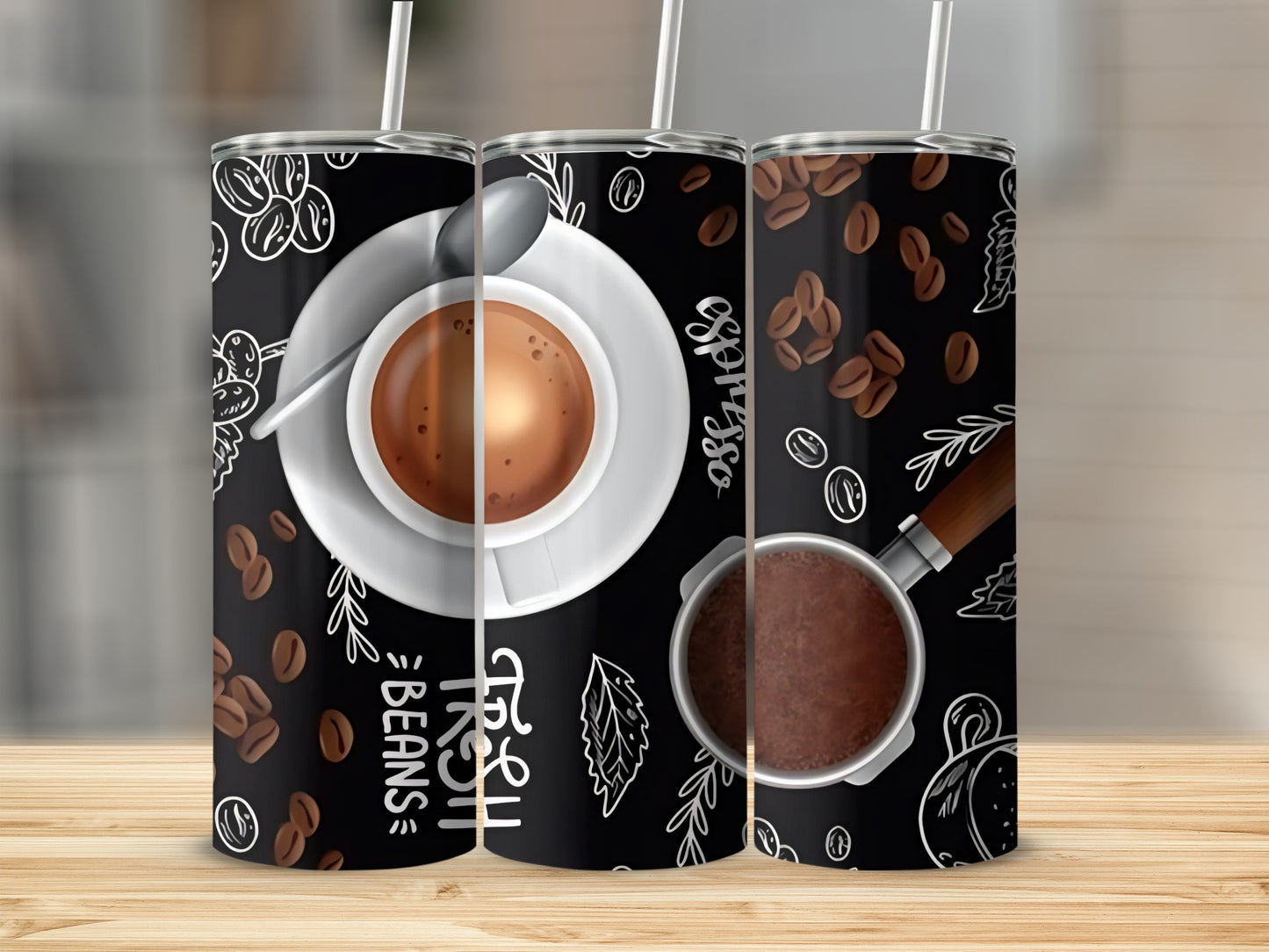 Coffee Lover Fresh Beans Espresso Tumbler Cup Product
