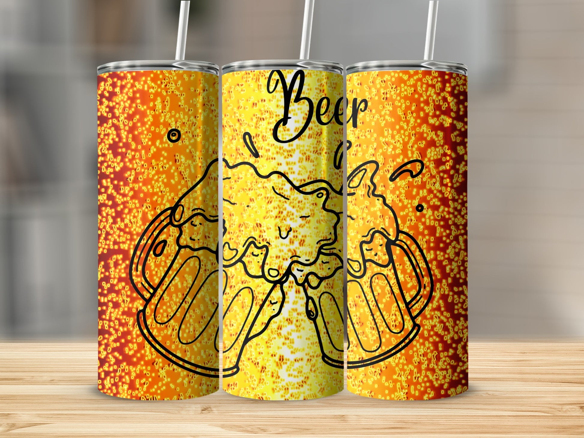 Beer Themed Design Insulated Stainless Steel Tumbler