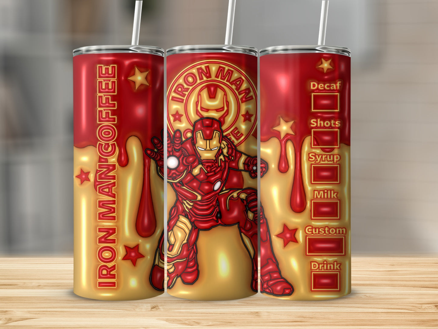 Iron Man Coffee Custom Drink Tumbler