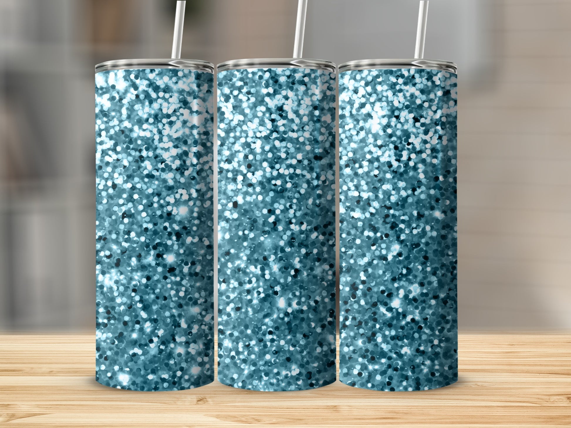 Blue Glitter Sparkle Design Tumbler for Party Product