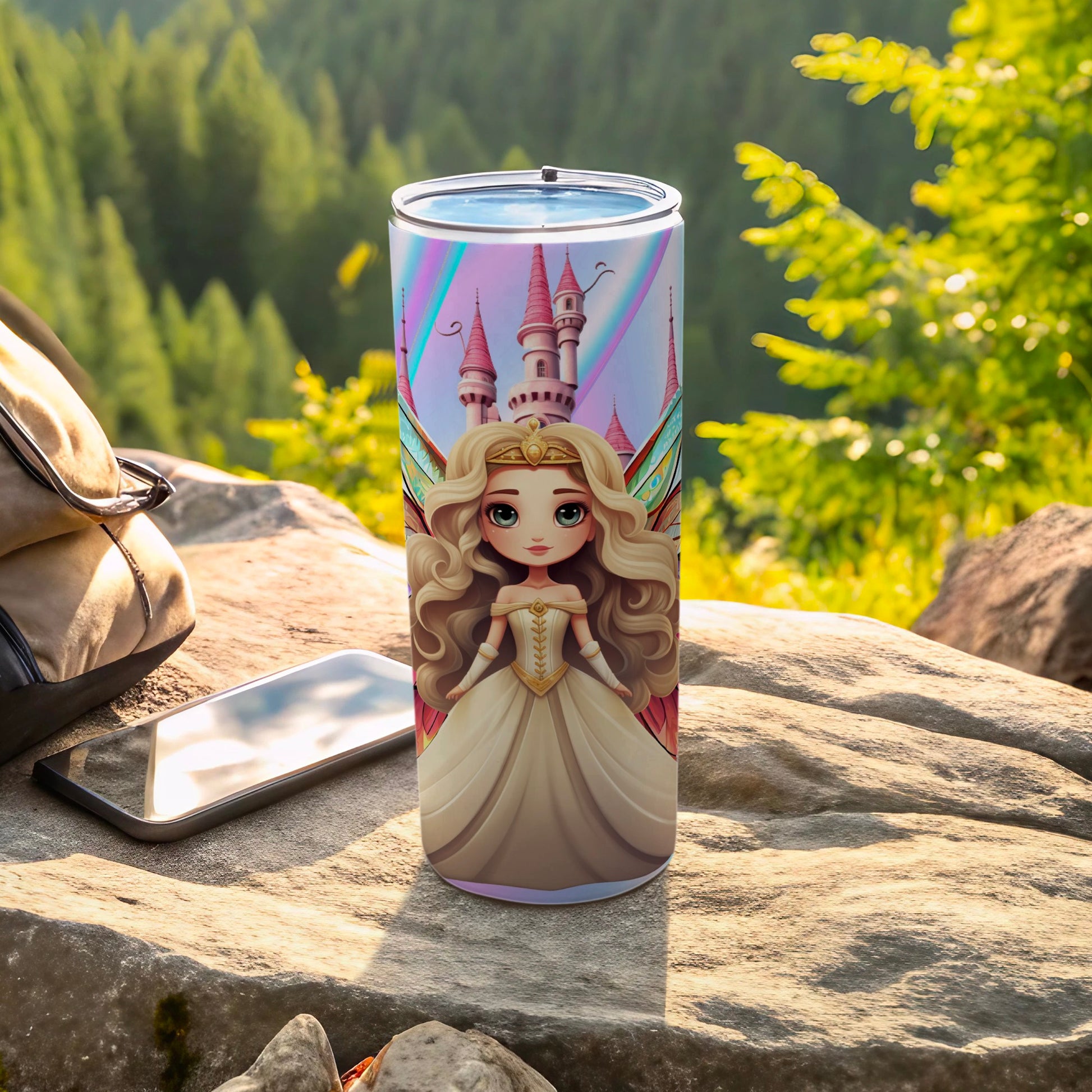Princess with Castle Design Insulated Tumbler Cup