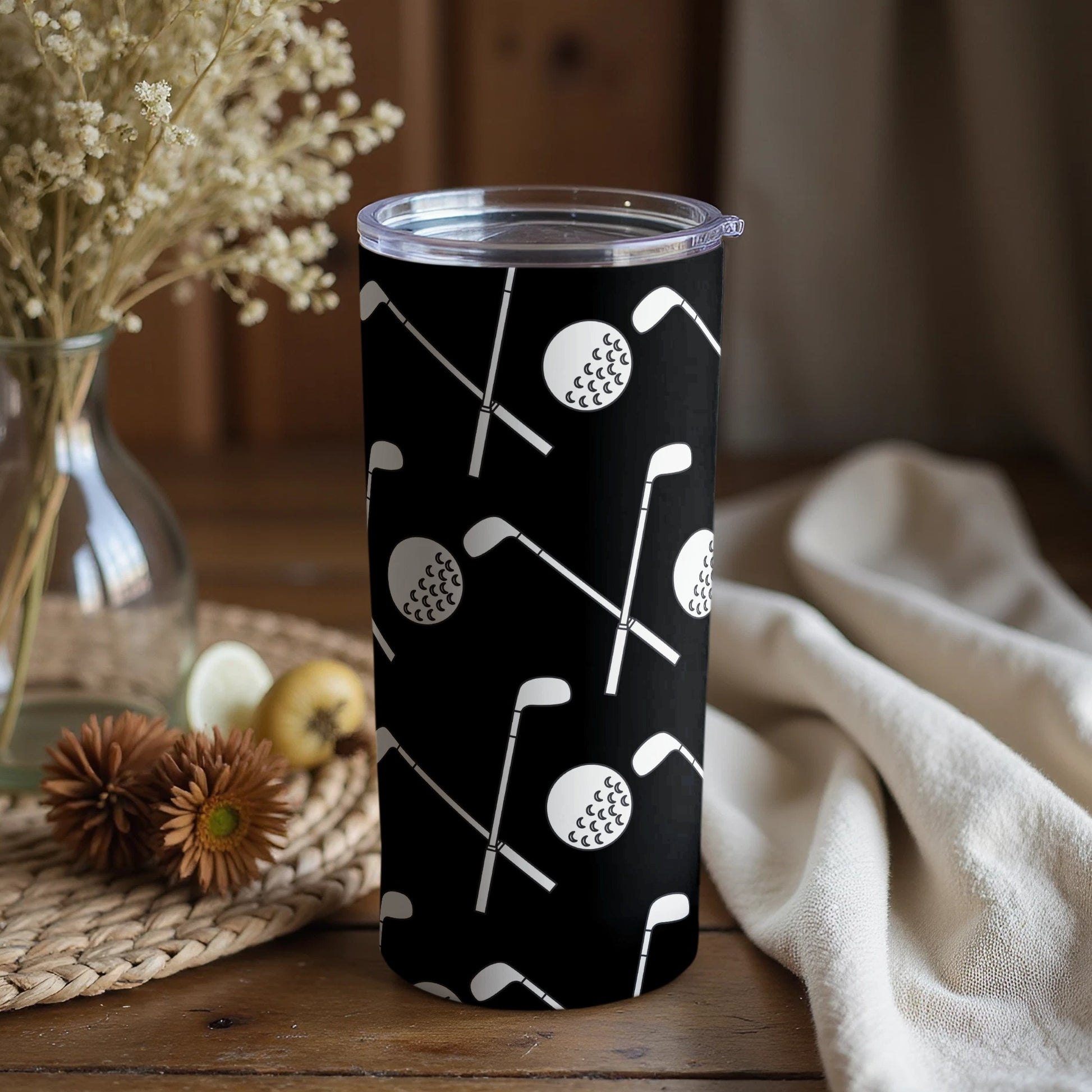 Golf Themed Double Walled Insulated Tumbler
