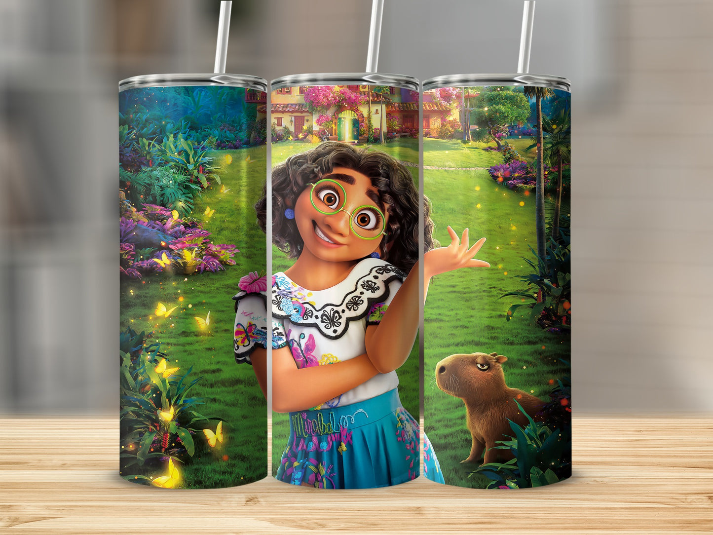 Colorful Mirabel Character Scene Insulated Tumbler Cup