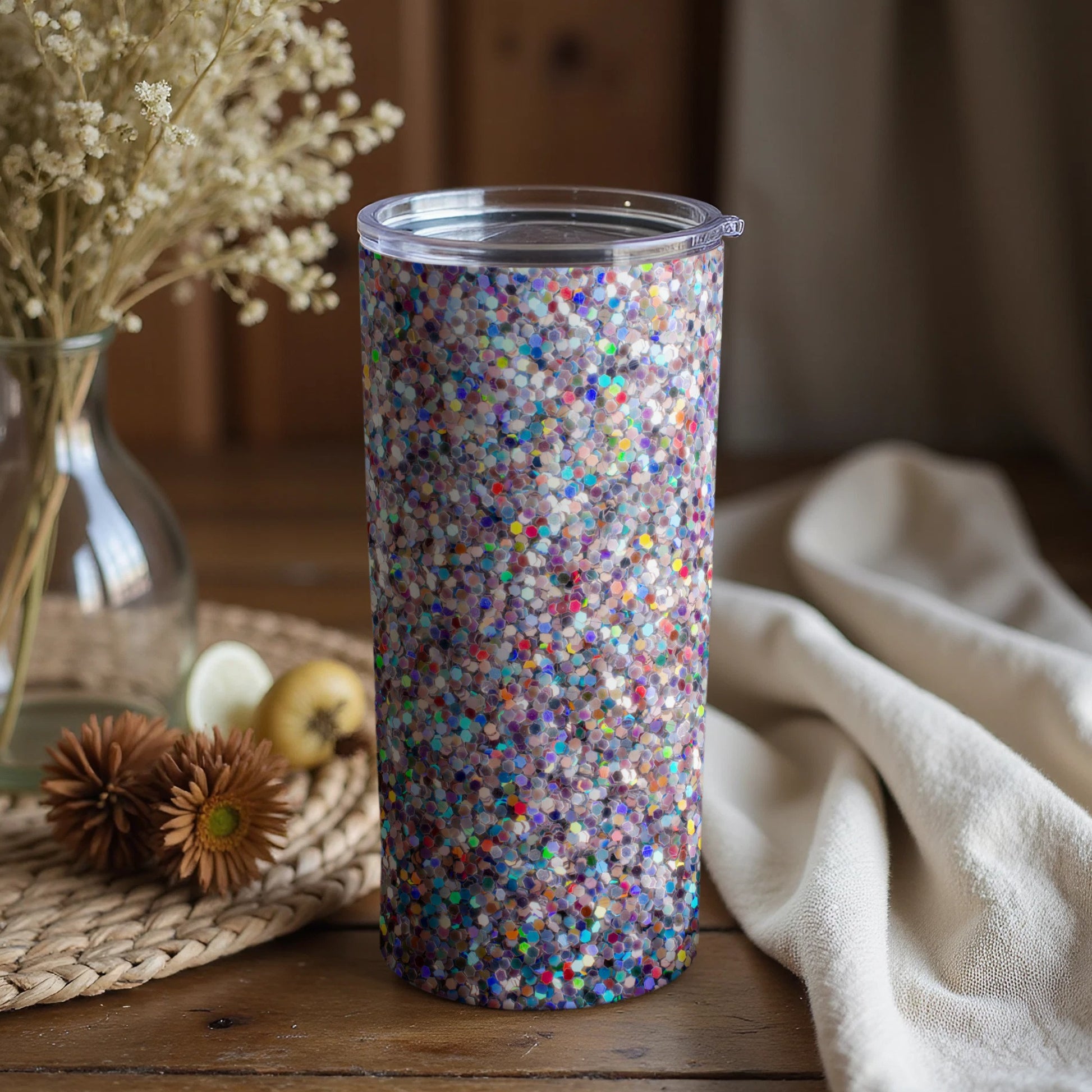Colorful Confetti Beverage Tumbler For Daily Use