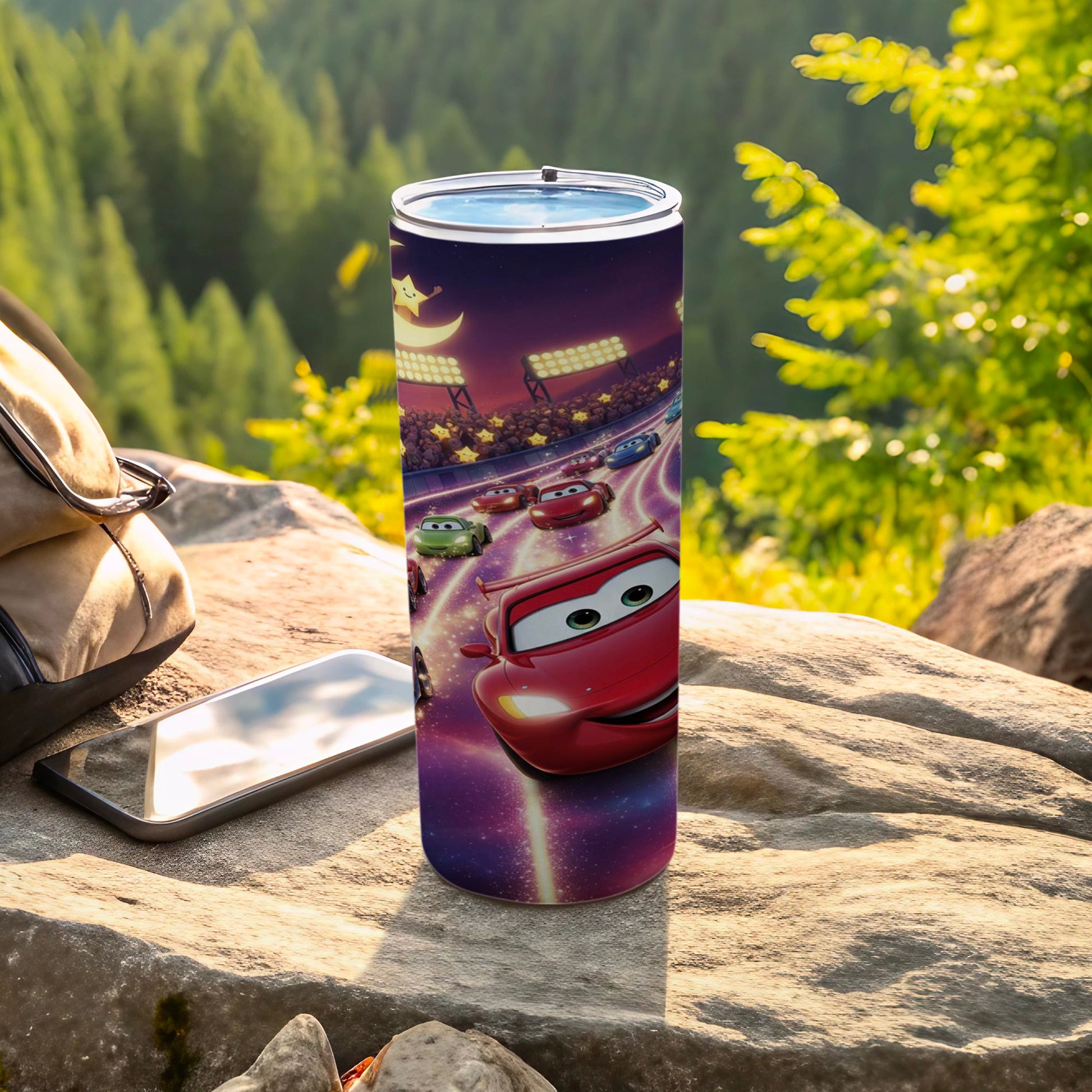Racing Car Scene Insulated Drink Tumbler