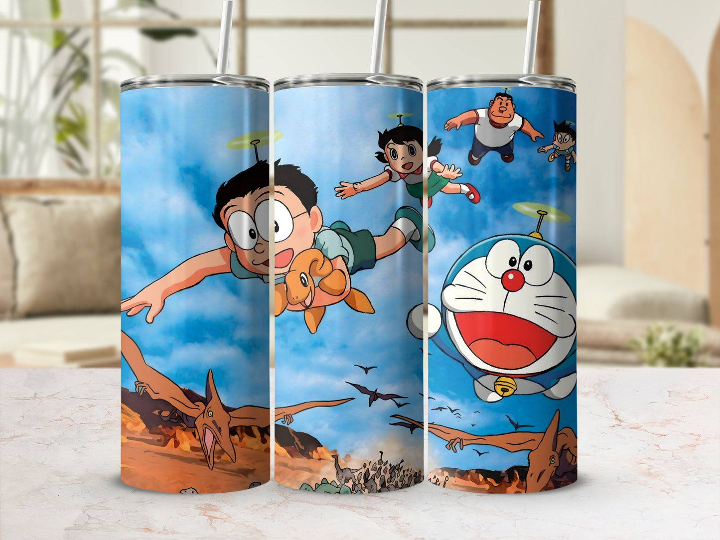 Colorful Cartoon Characters Reusable Tumbler for Kids