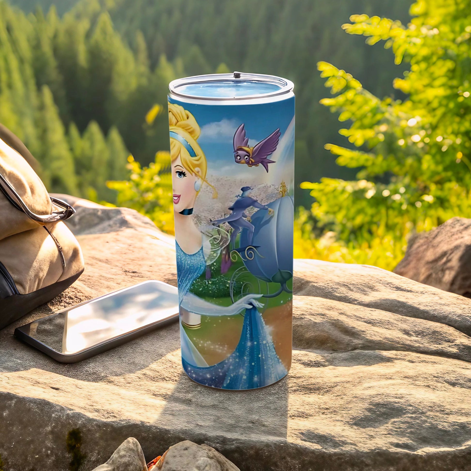 Cinderella Fairytale Design Travel Tumbler
