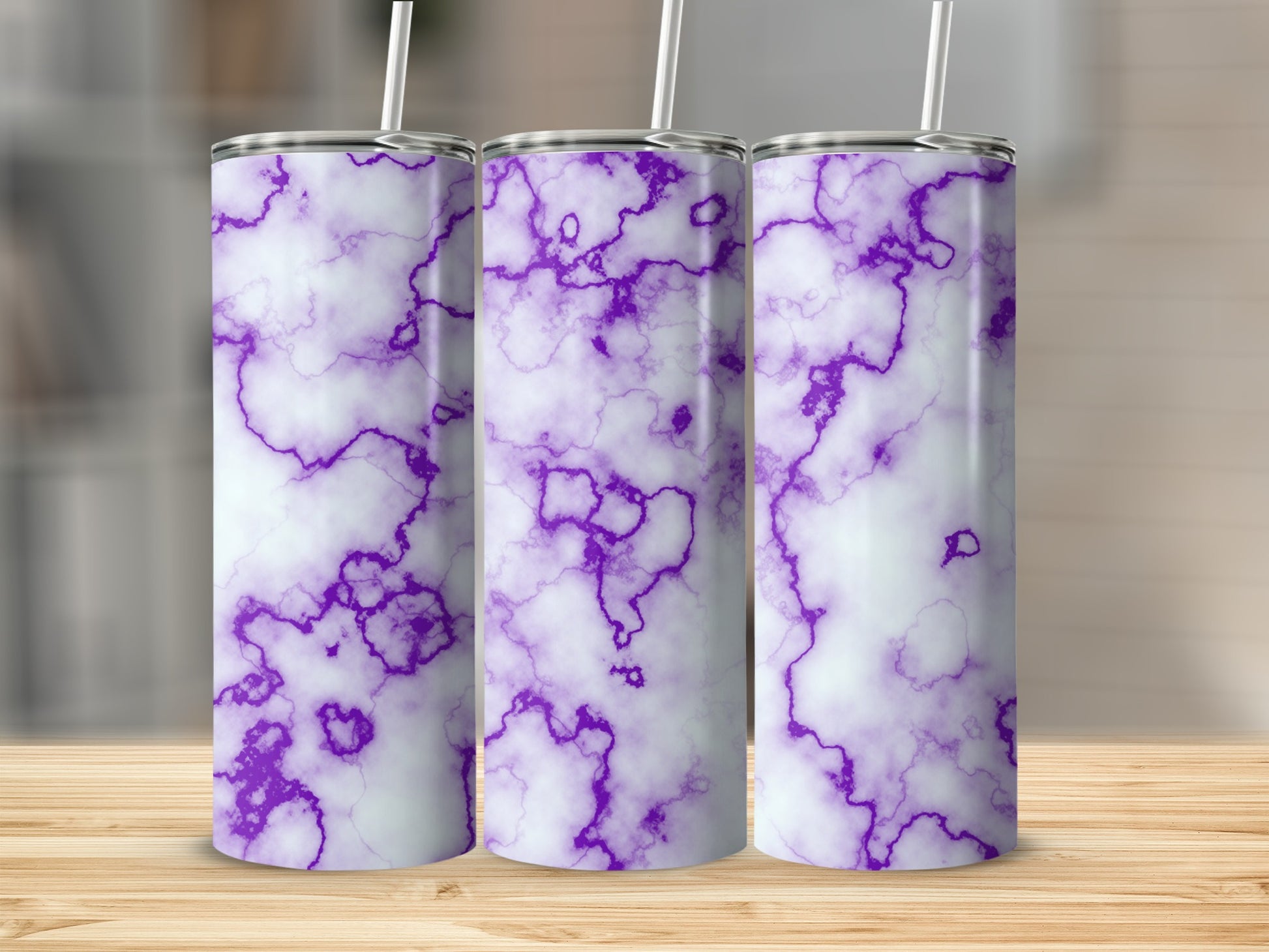 White Purple Marble Pattern Tumbler Product Type