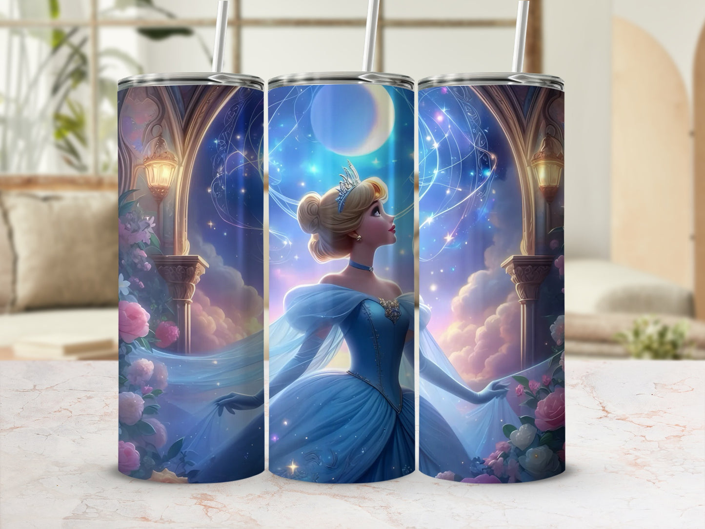 Elegant Princess Castle Fantasy Artwork Tumbler