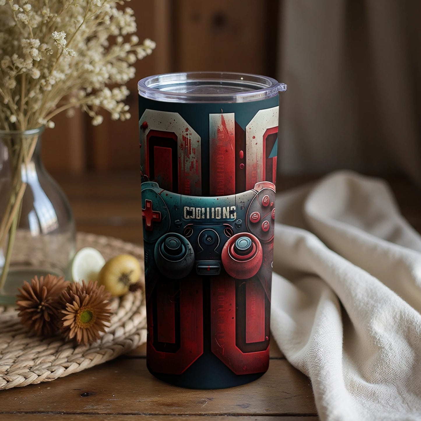 Retro Gaming Controller Design Tumbler