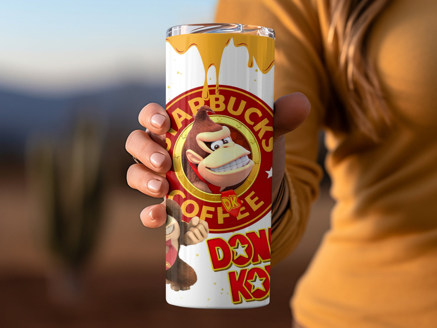 Donkey Kong Starbucks Coffee Parody Tumbler Cup