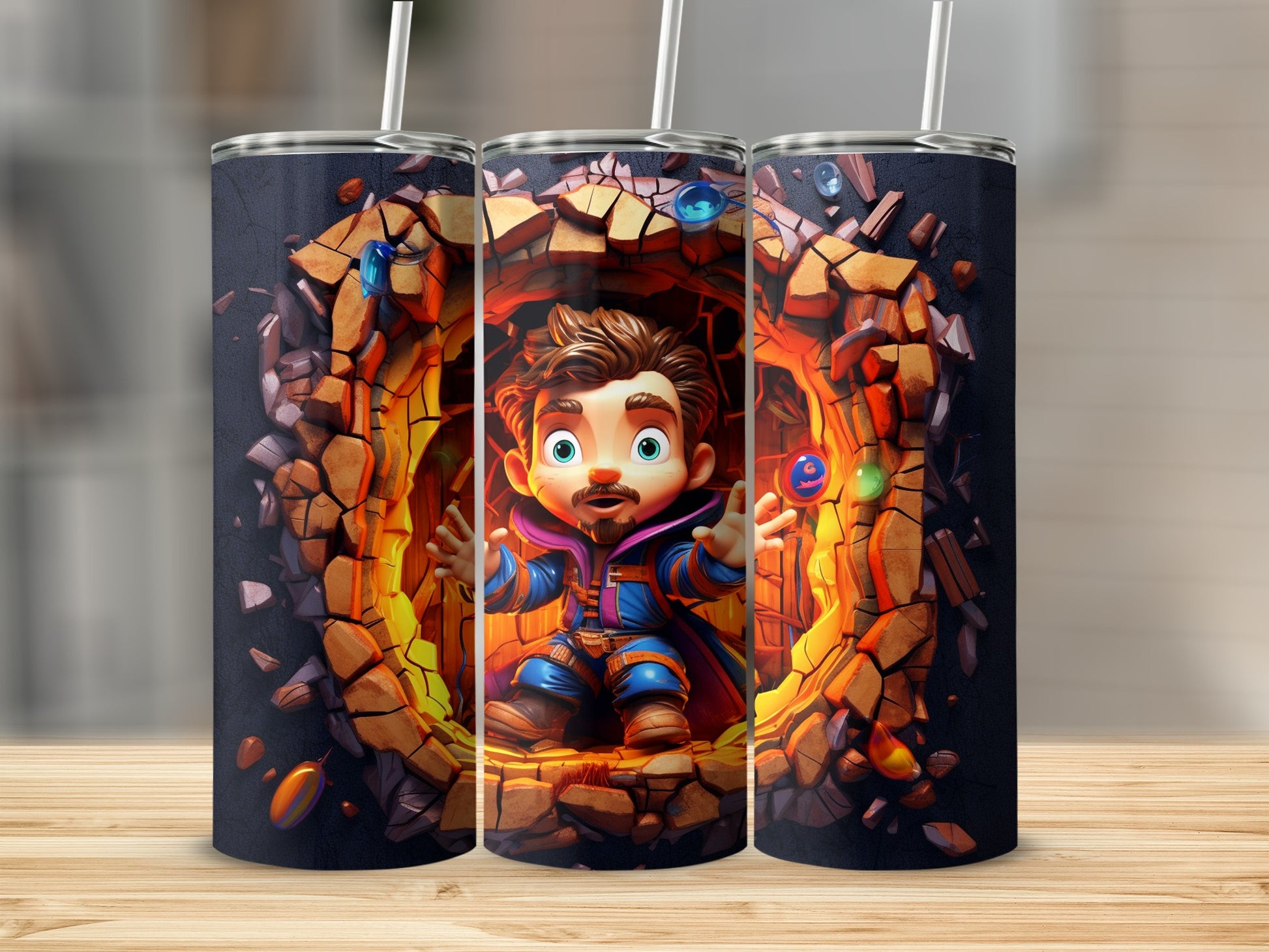 Heroic Animated Character Design Insulated Tumbler