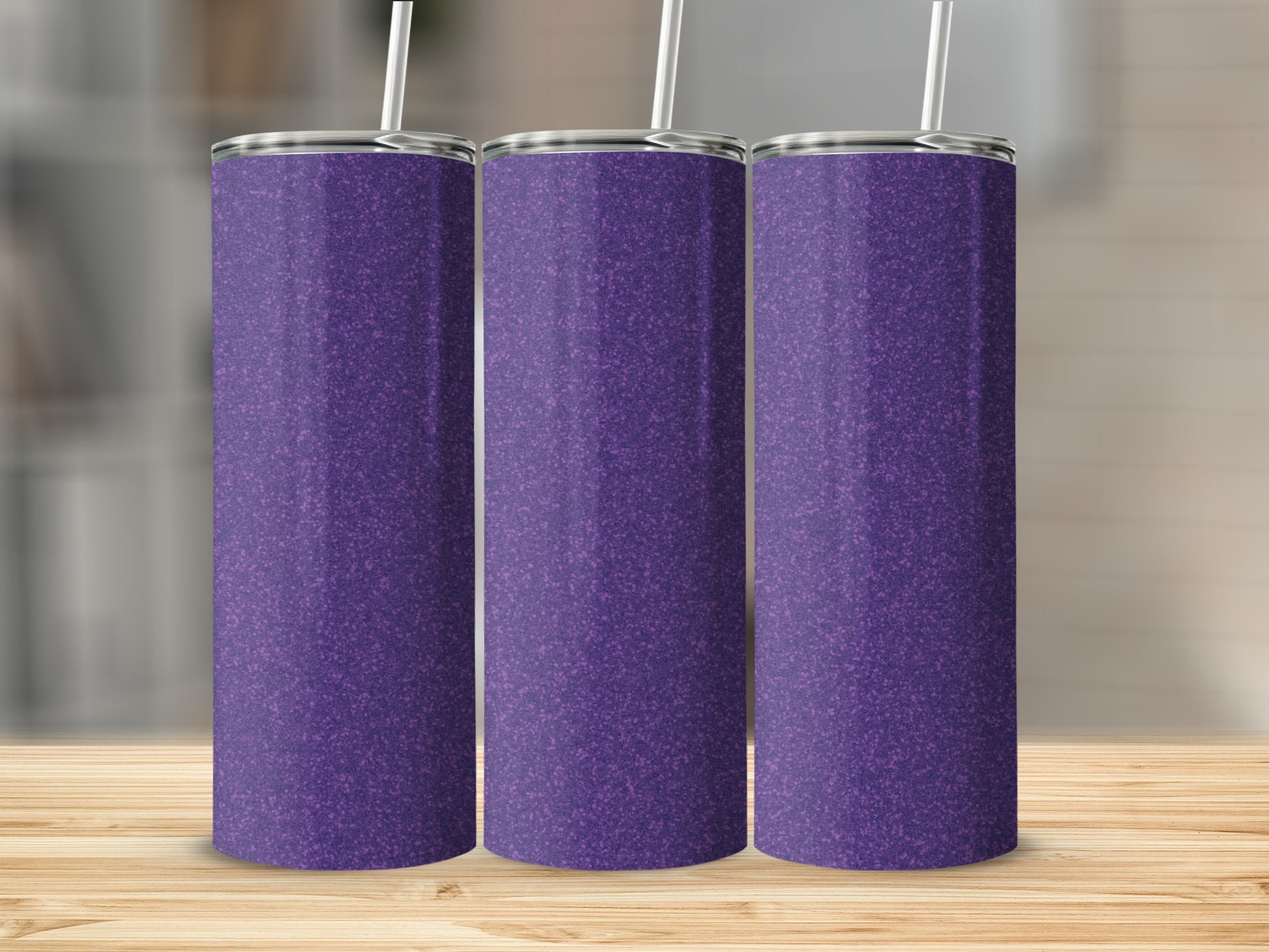 Glitter Purple Insulated Tumbler for Hot or Cold Beverages