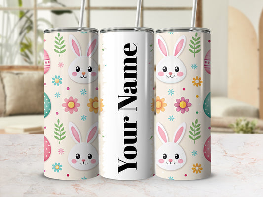 Cute Easter Bunny Personalized Tumbler Drinkware