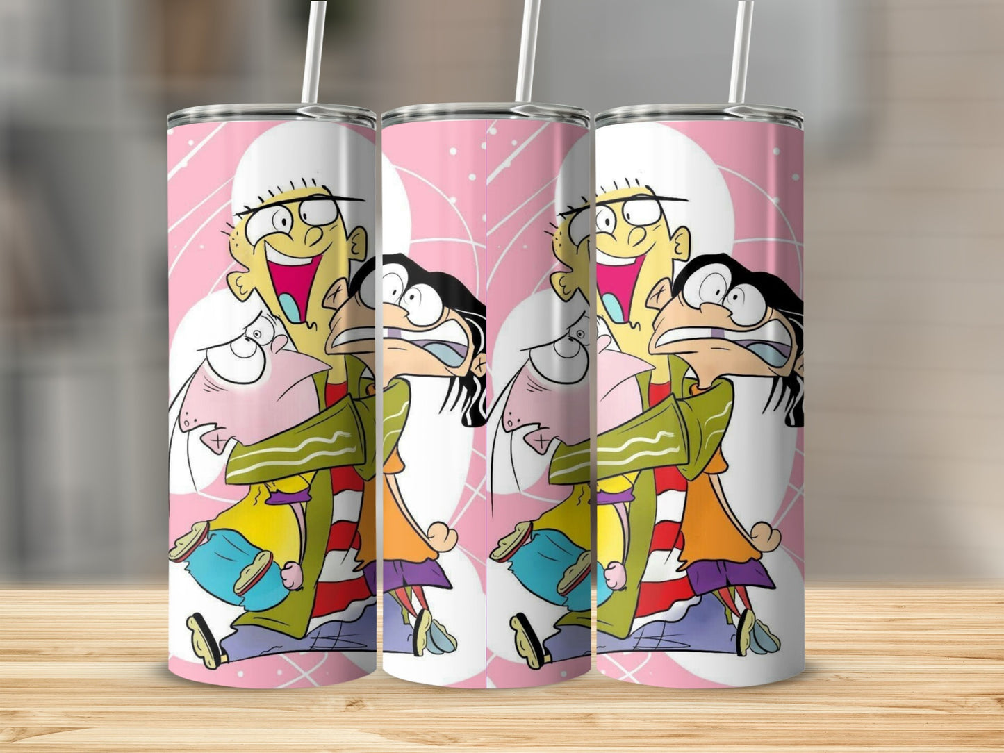Fun Cartoon Characters Pink Tumbler Cup for All Ages