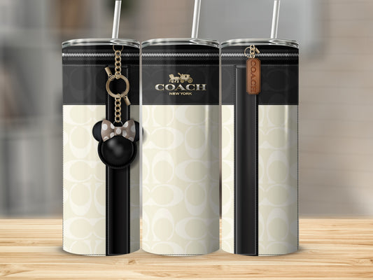 Coach New York Tumbler with Keychain Accessory