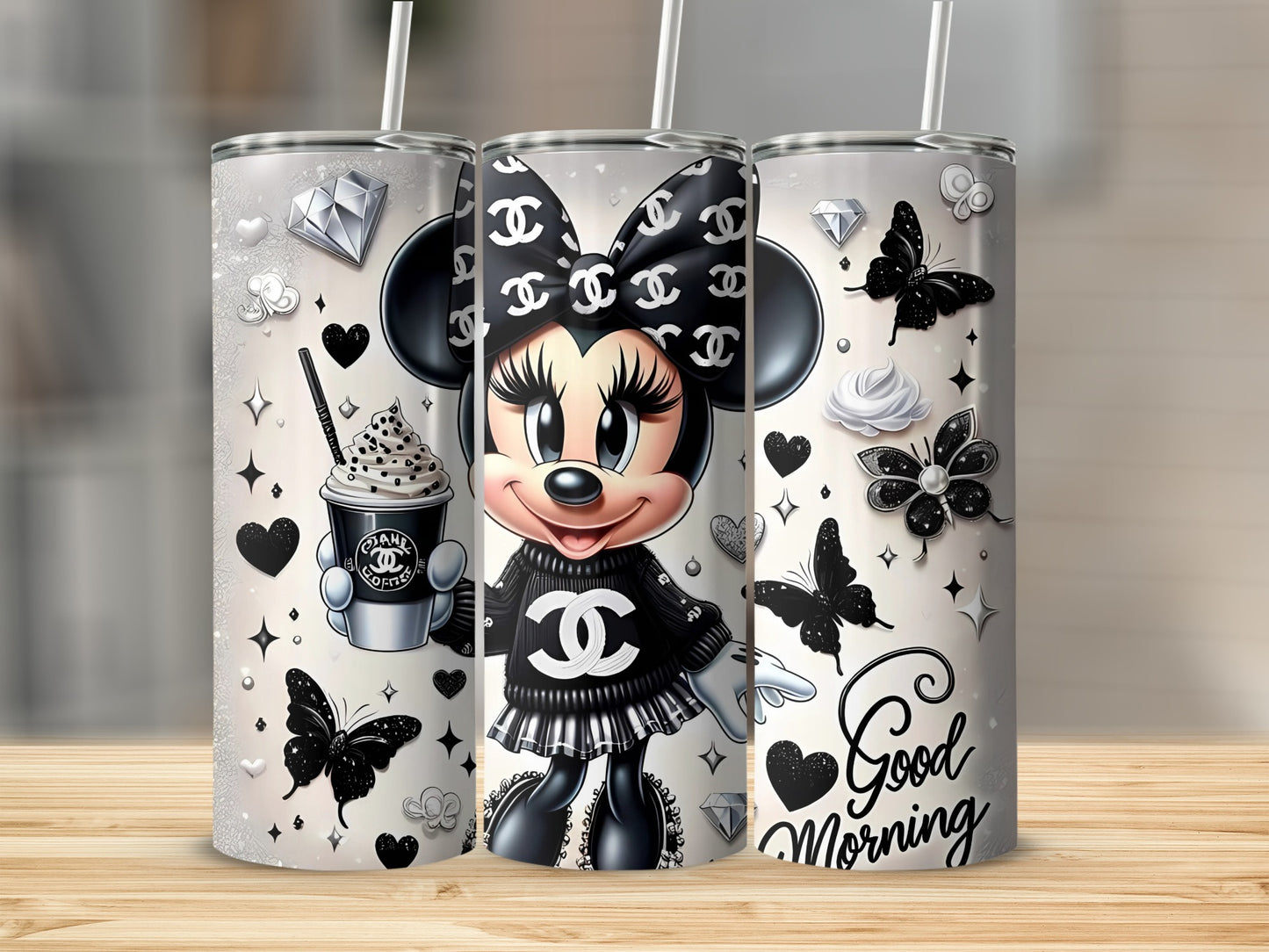 Minnie Mouse Good Morning Butterfly Tumbler