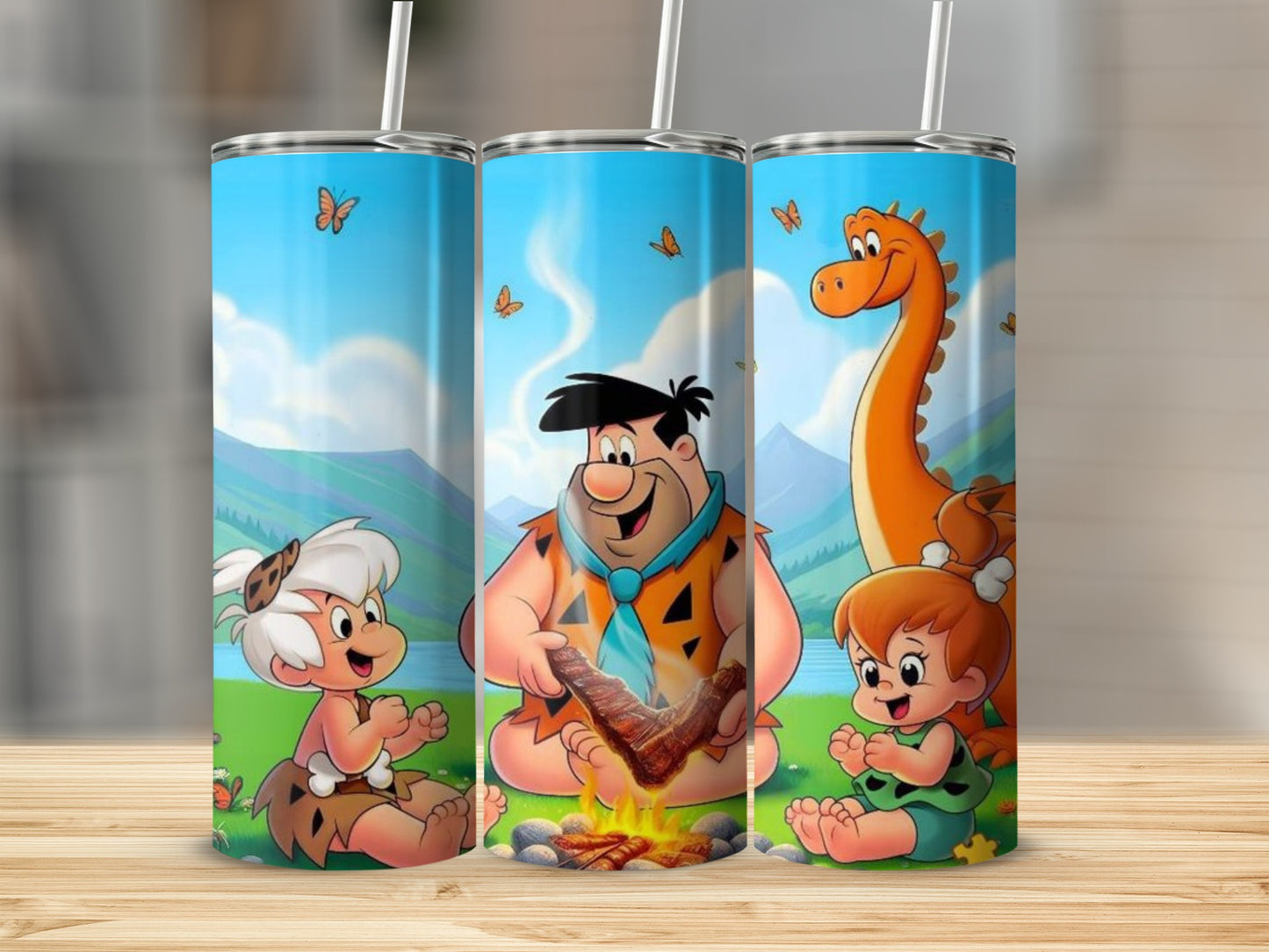 Flintstones Characters Family Tumbler 20oz Drinkware
