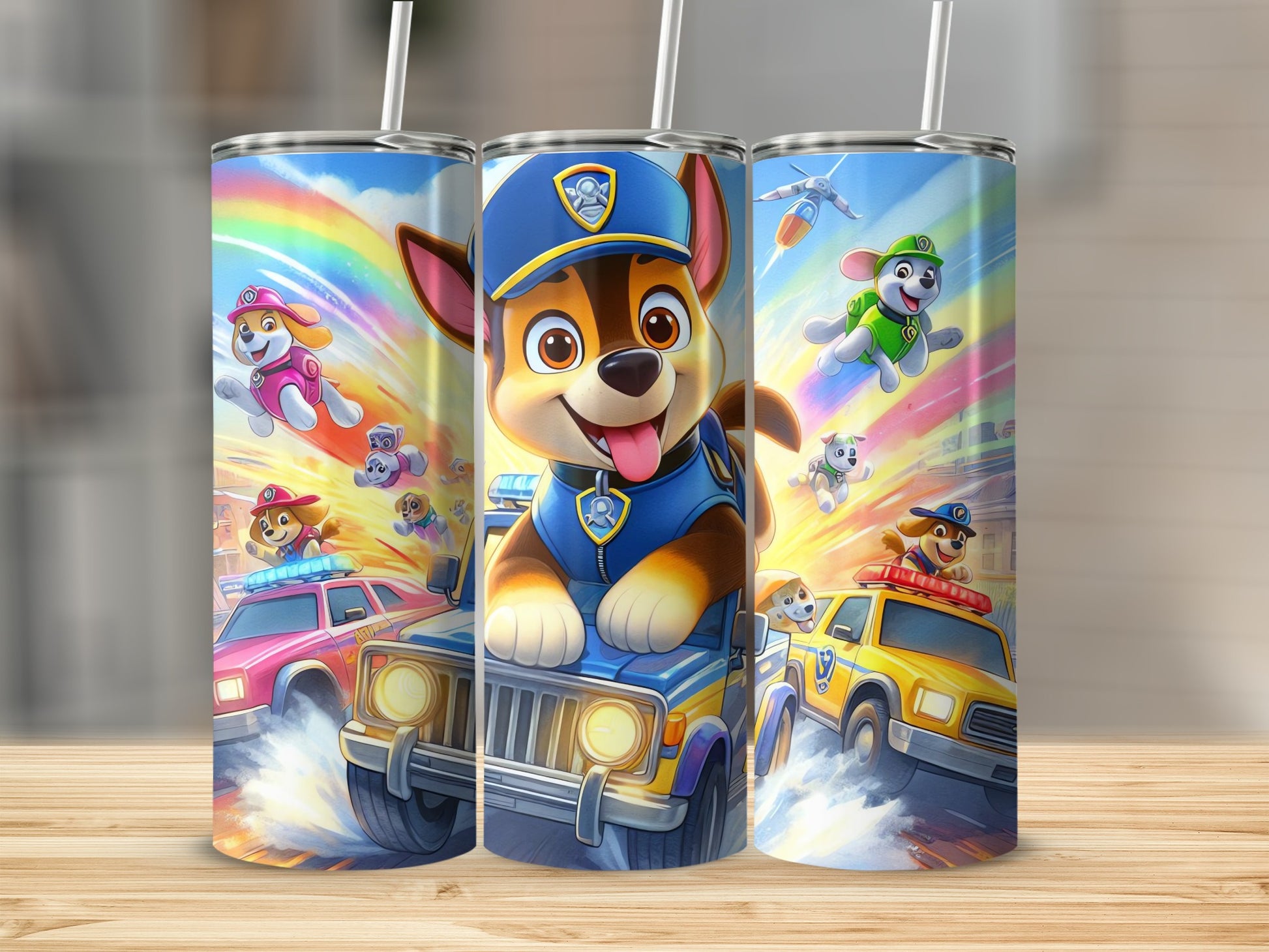 Colorful Paw Patrol Adventure Stainless Steel Tumbler
