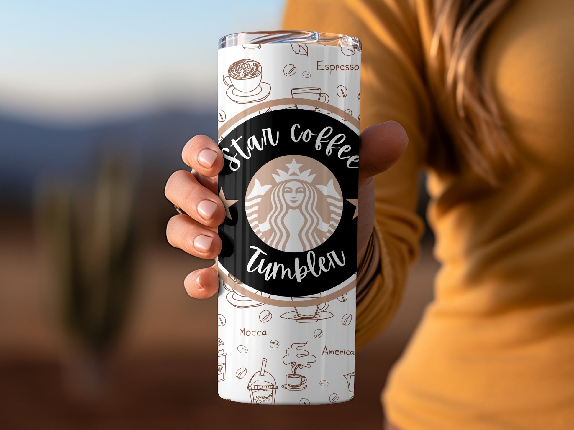 Starbucks Inspired Coffee Tumbler Travel Mug Gift