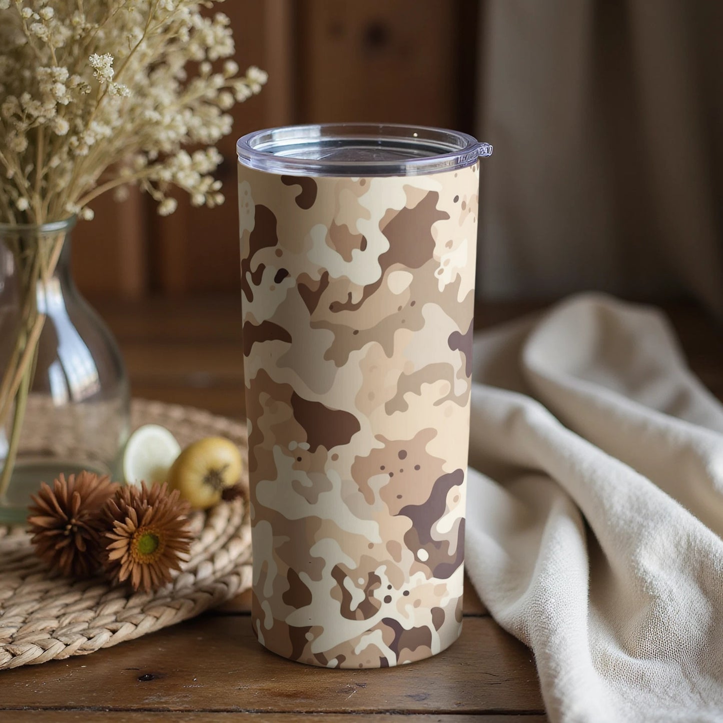 Stylish Desert Camouflage Patterned Drink Tumbler