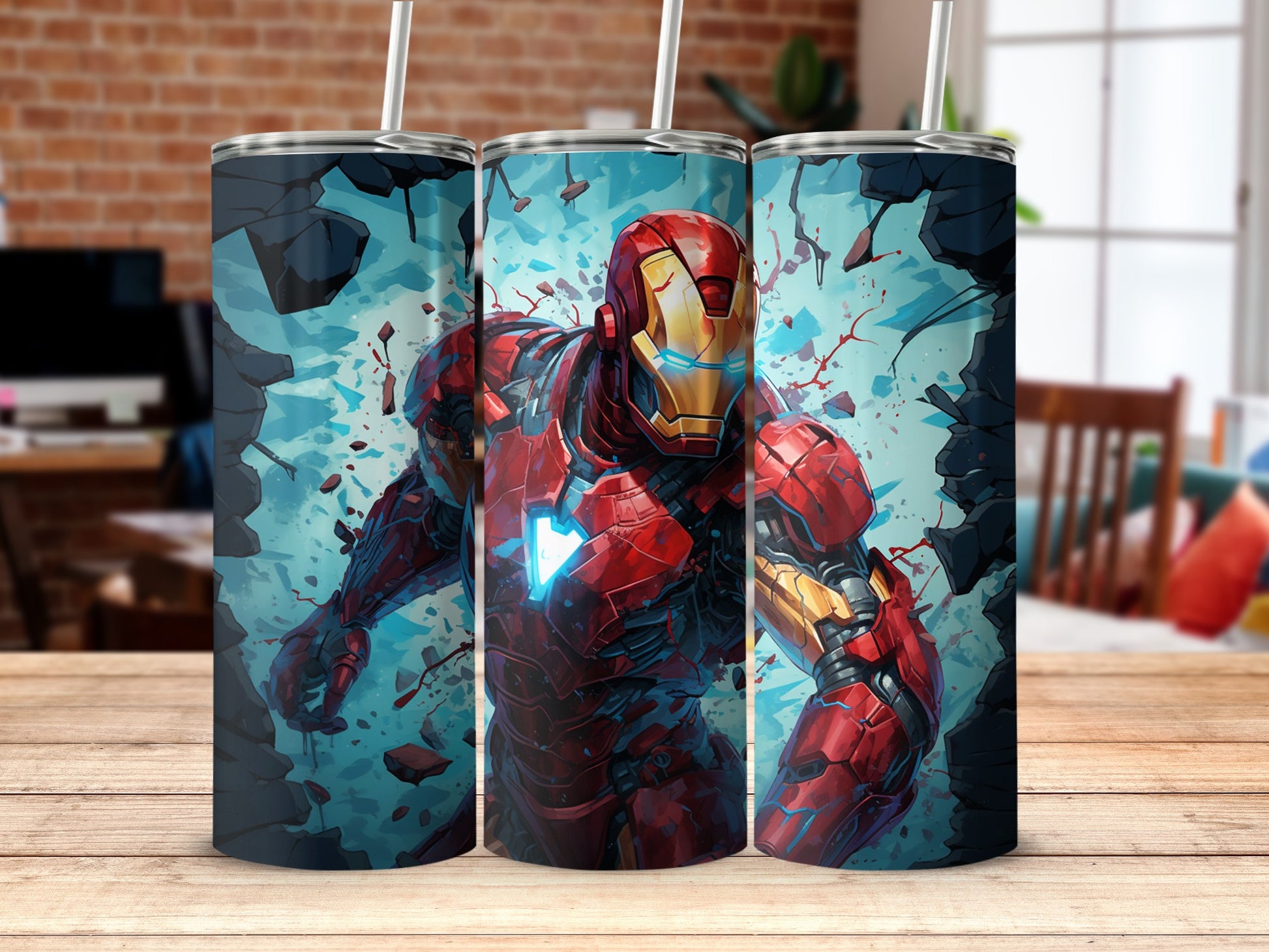 Marvel Hero Iron Man Shattering Effect Tumbler