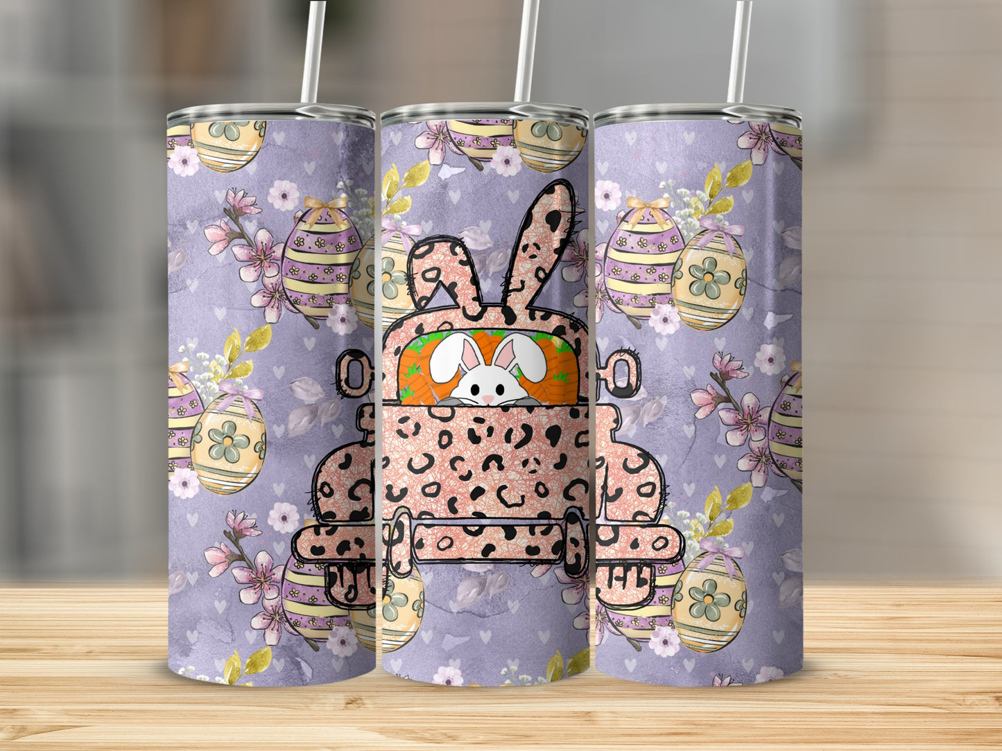 Leopard Bunny Car Easter Eggs Spring Flowers Hearts product type