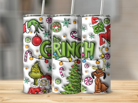 The Grinch Christmas Themed Insulated Tumbler Bundle