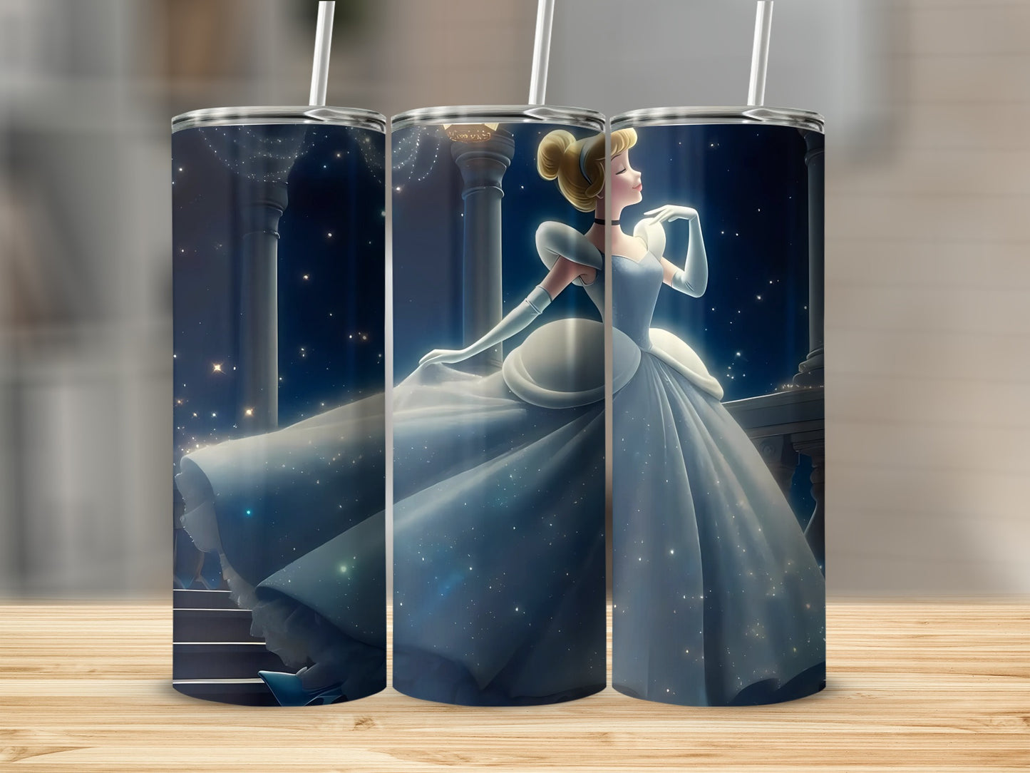 Elegant Princess in Ball Gown Design Tumbler Product