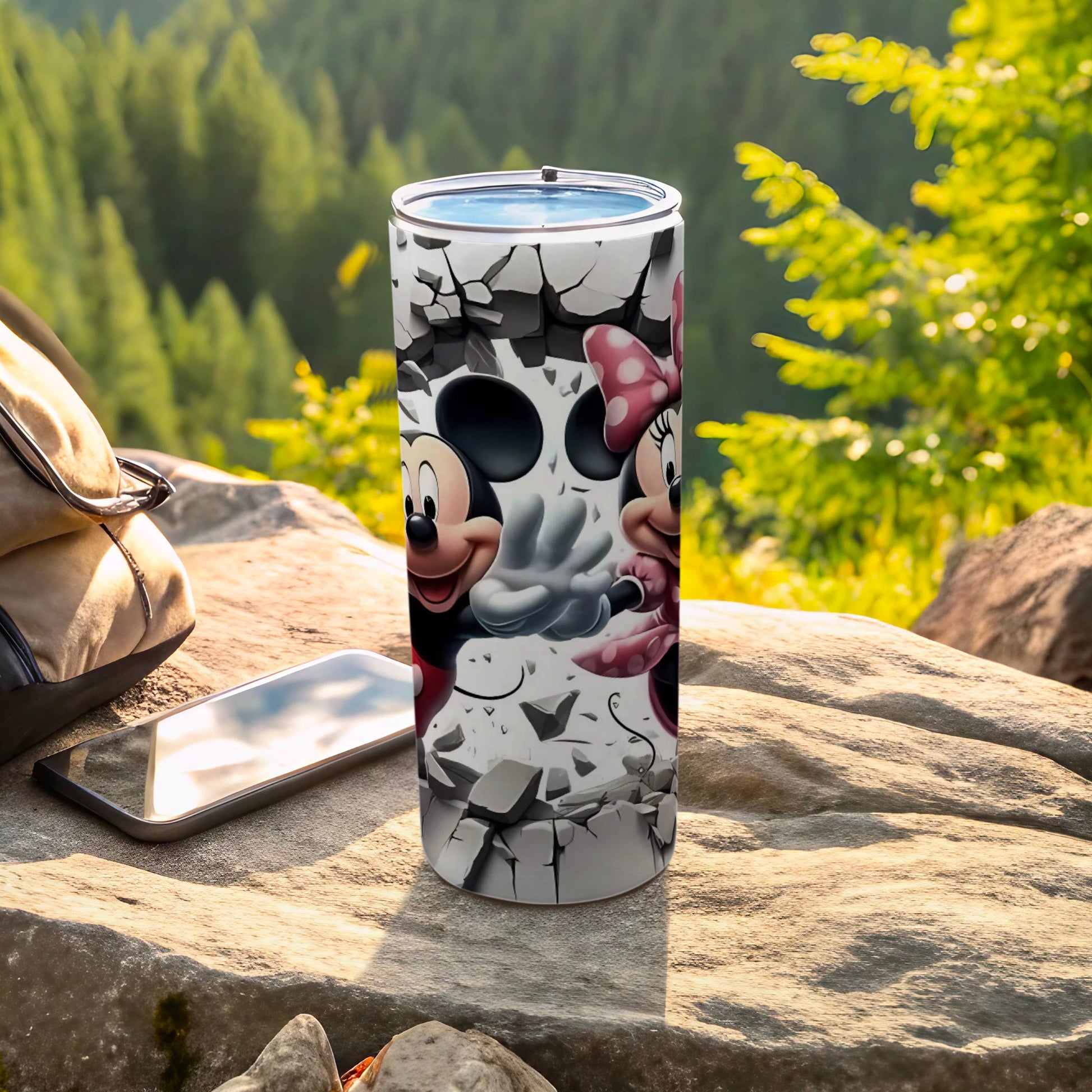 Vibrant Cartoon Character Tumbler for Outdoor Adventures