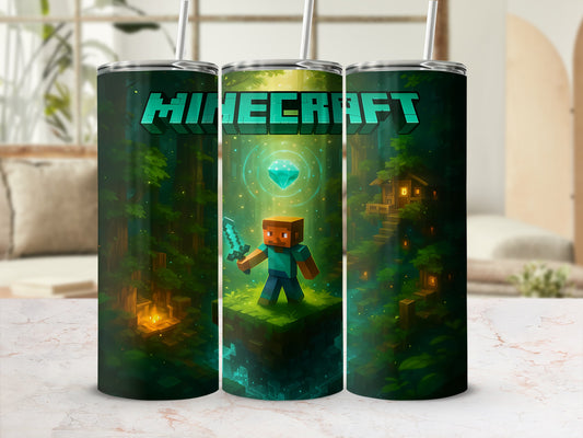 Minecraft Nature Fantasy Scene Travel Mug